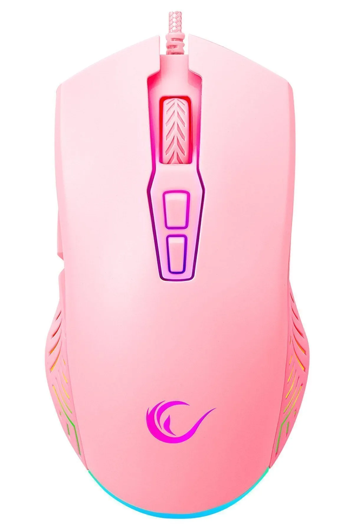 Rampage Smx-g68 Spear Pembe 7200 Dpi Rgb Ledli Makrolu Drag Click Gaming Oyuncu Mouse