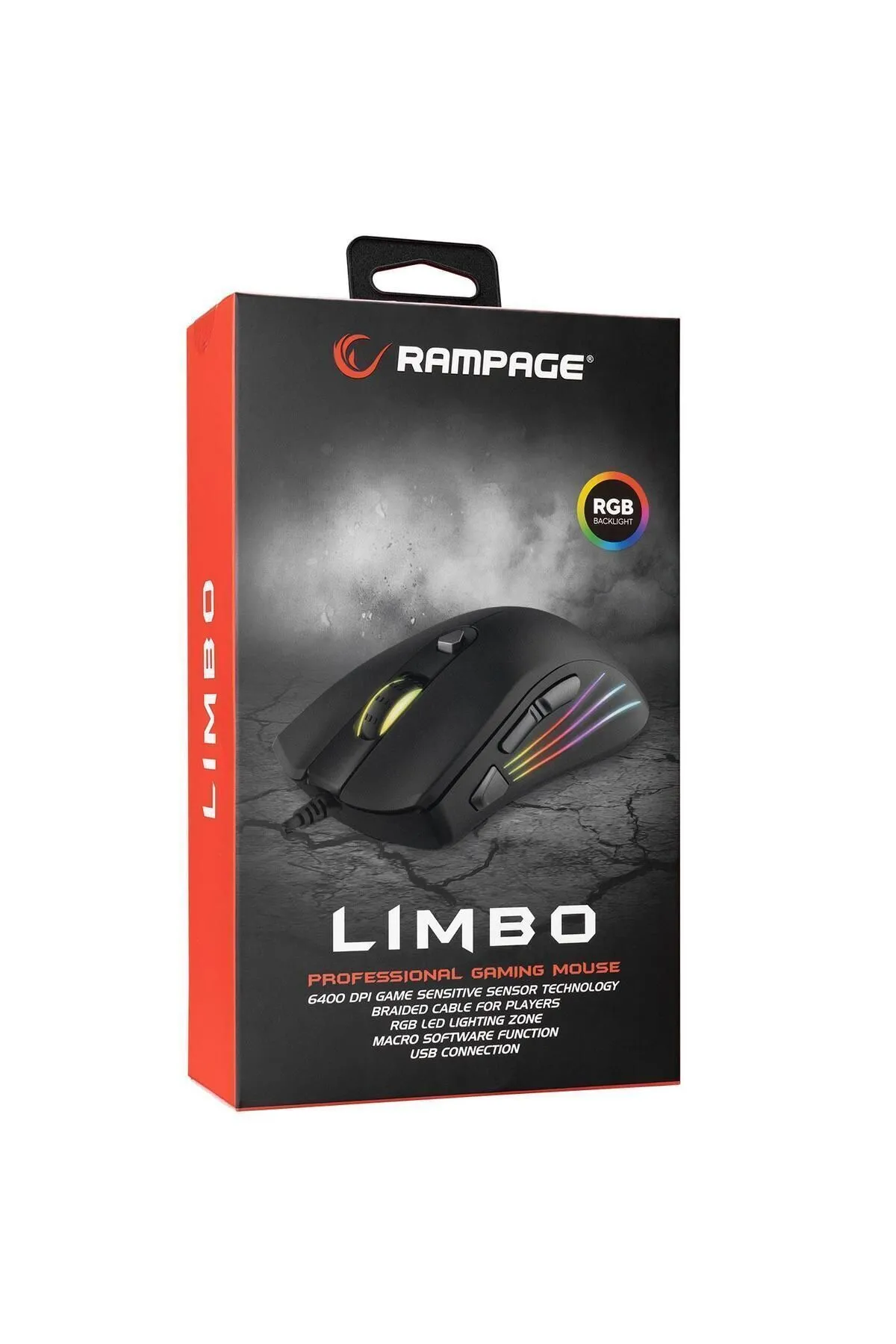 Rampage Smx-r33 Lımbo Makrolu Siyah 6400dpi Rgb Ledli Gaming Oyuncu Mouse