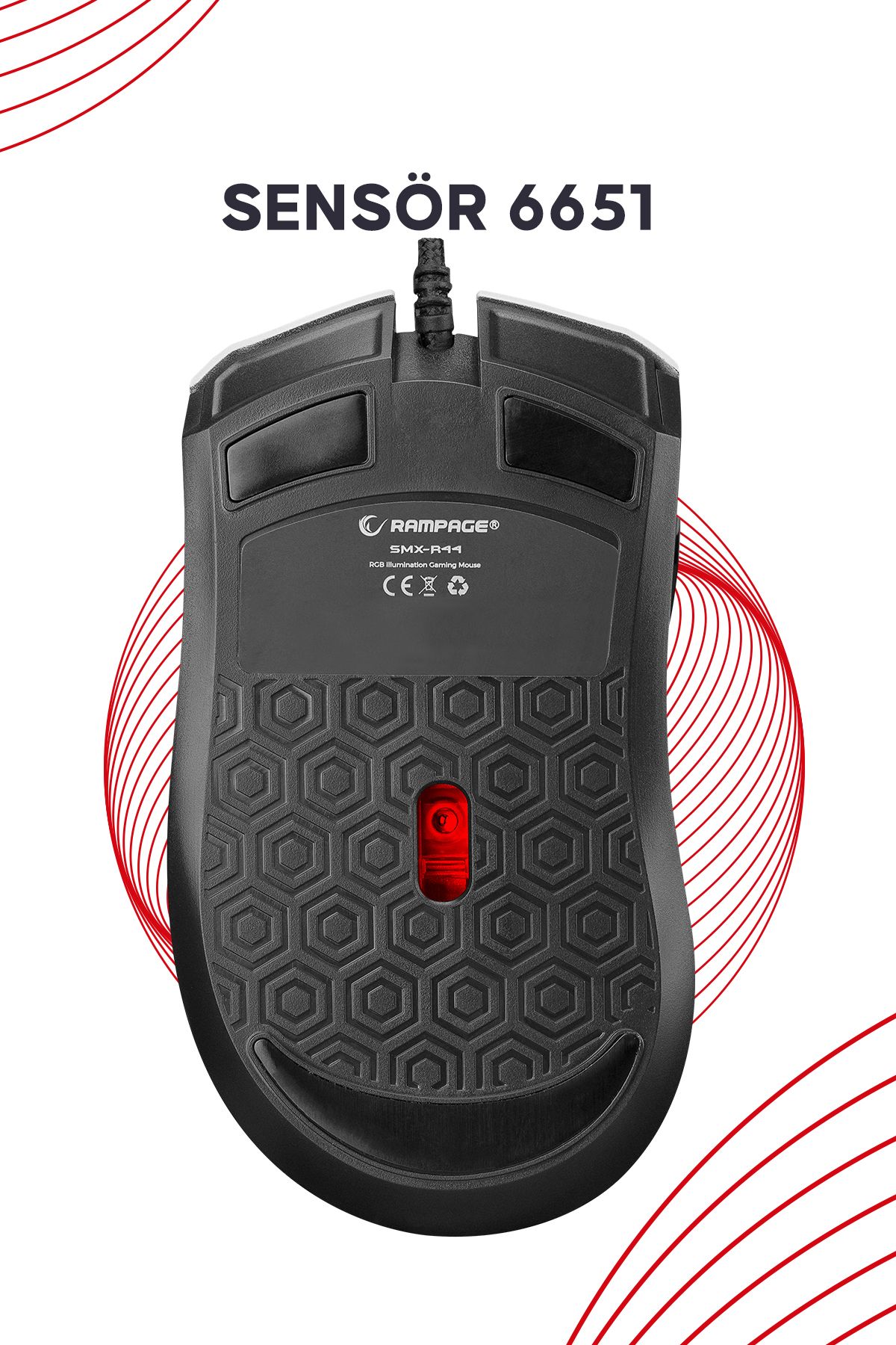 Rampage Smx-r44 Makrolu Mavi 6400dpi Rgb Ledli Gaming Oyuncu Mouse