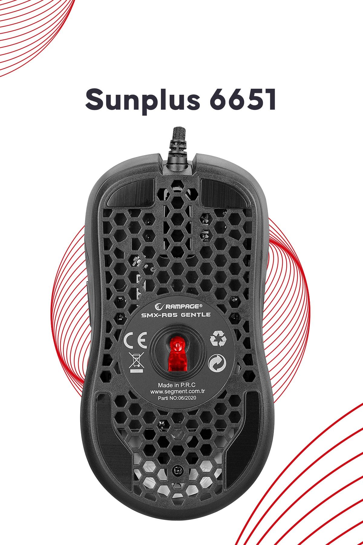 Rampage Smx-r85 6400dpi Kırmızı Rgb Ledli Makrolu Gaming Oyuncu Mouse Modern Tasarım