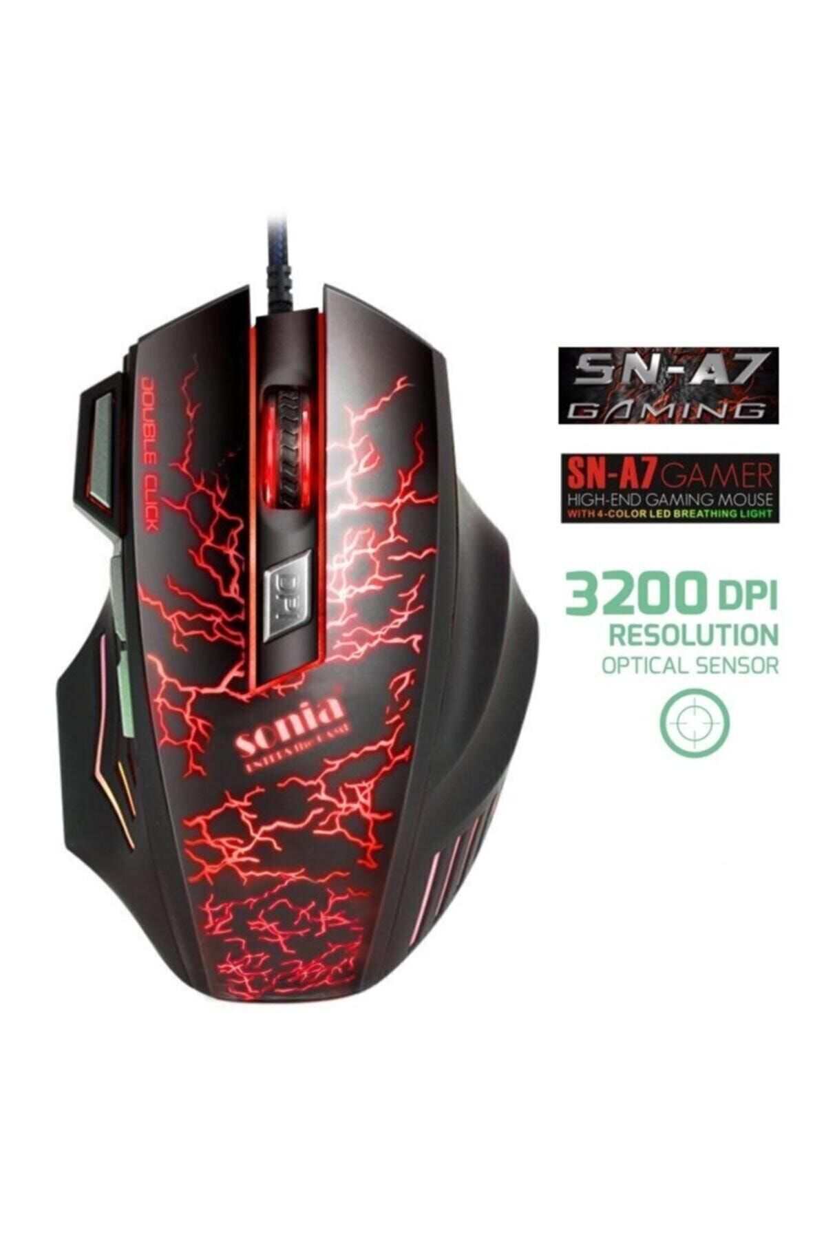 Sonia Sn-a7 Kablolu Gaming Oyuncu Mouse