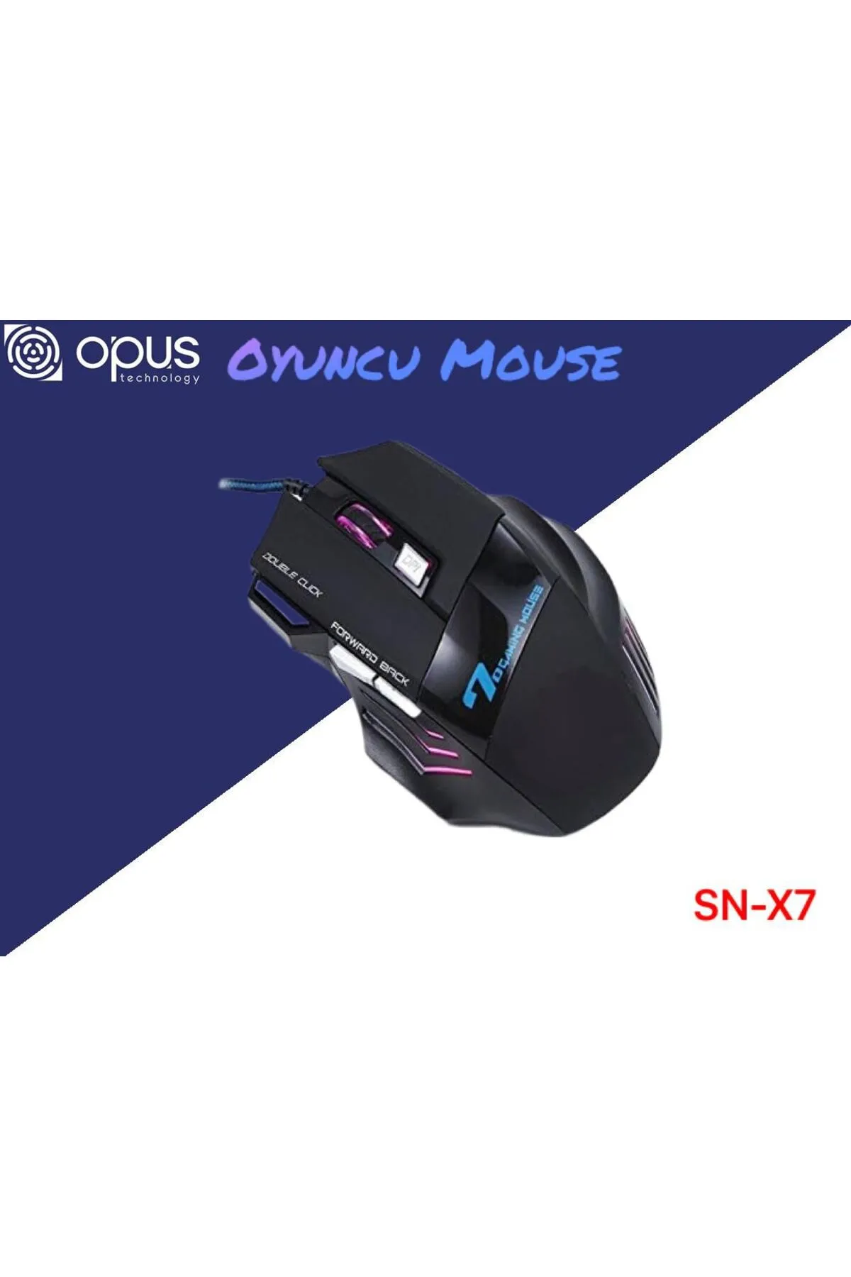 Noname Sn-x7  Rgb Işıklı Kablolu Usb Gaming Mouse