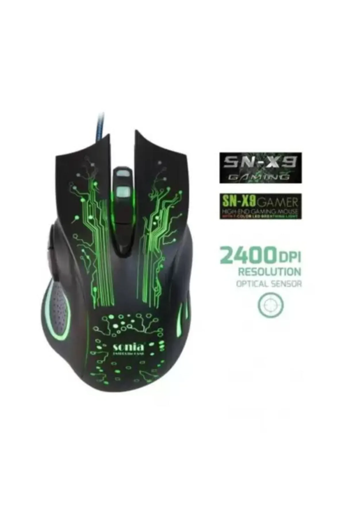 Sonia Sn - X9 Gaming Mouse Gamer Bilgisayar Pc Dizüstü Profesyonel Oyun Fareler Vurucu