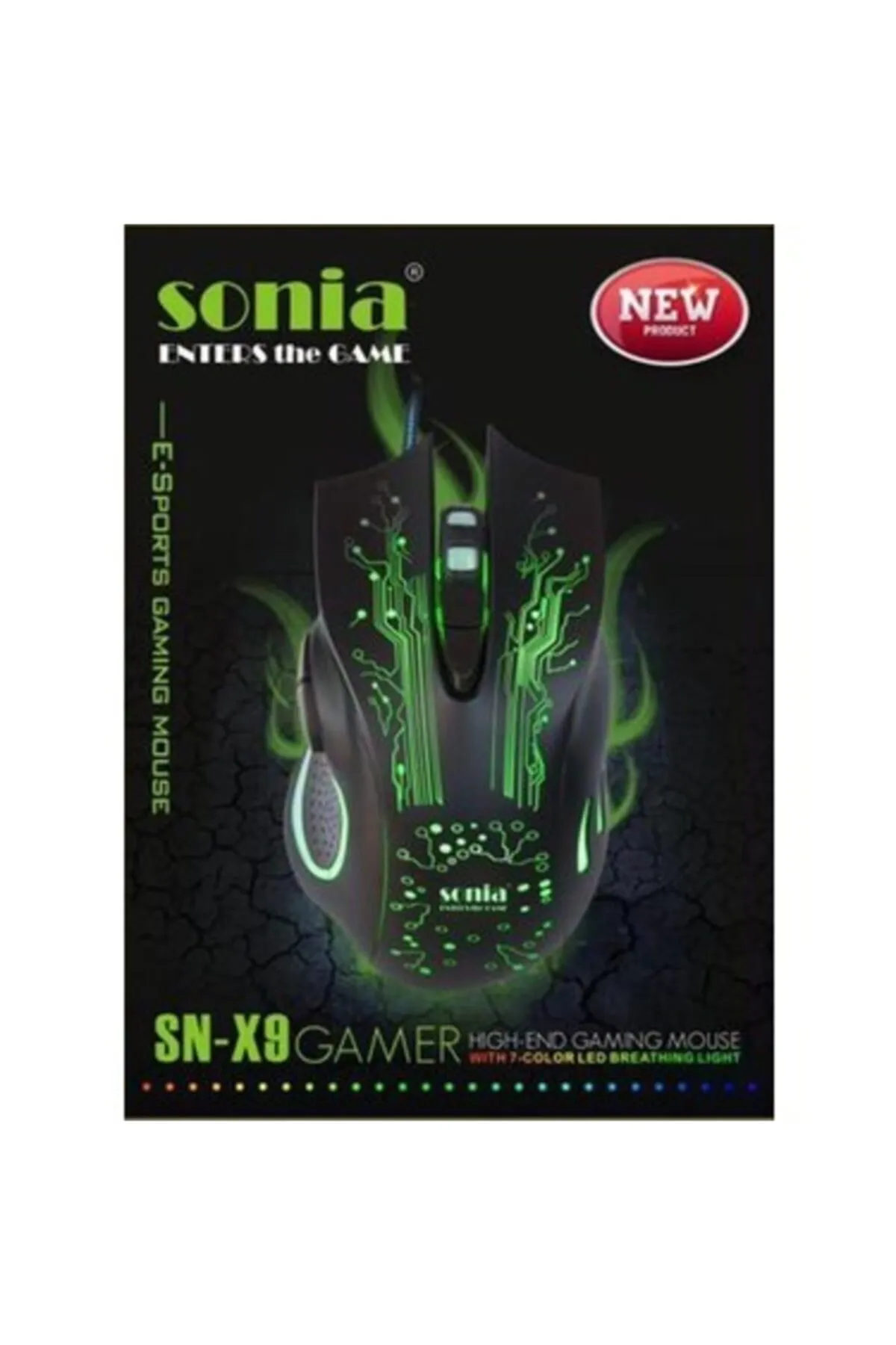 Sonia Sn - X9 Gaming Mouse Gamer Bilgisayar Pc Dizüstü Profesyonel Oyun Fareler Vurucu