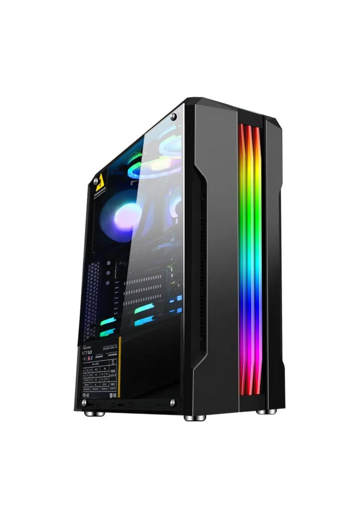 SNT Energy Snt Hunter Ls C2 Mid Tower Atx Gaming 2 X Argb Fanlar Ve Kontrolcü Dahil Masaüstü Bilgisayar Kasası