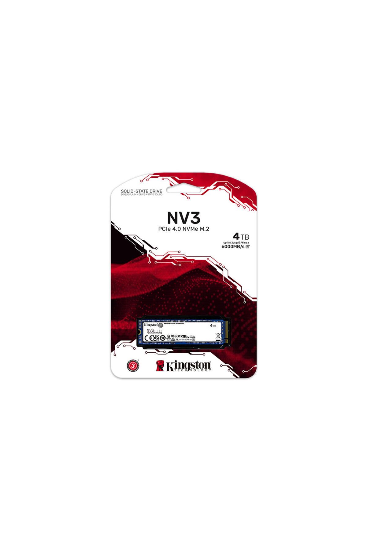 Kingston SNV3S/4000G 6000/5000MB/s 4TB 2280 NVME SSD