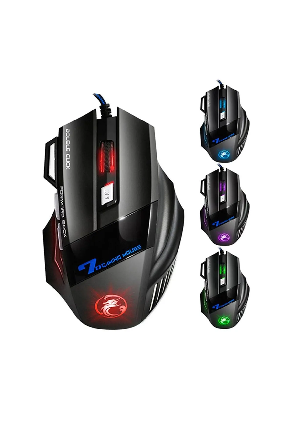 TahTicMer Sonia X7 Oyun Mouse Kablolu Usb Optik Oyuncu Mause Ergonomik Led Işıklı Gaming 7 Tuş Fonksiyonlu