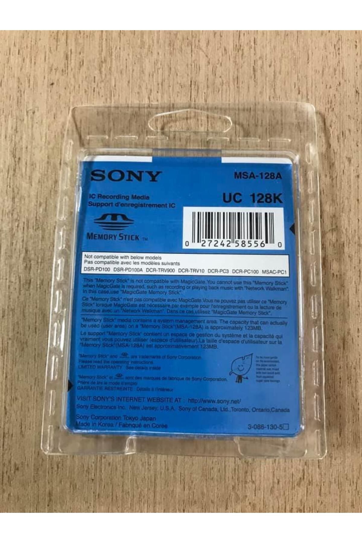 Hasyılmaz Sony MSA-128A Memory Stick 128 MB Hafıza Kartı - Sony Eski Model Kameralar için Hafıza Kartı