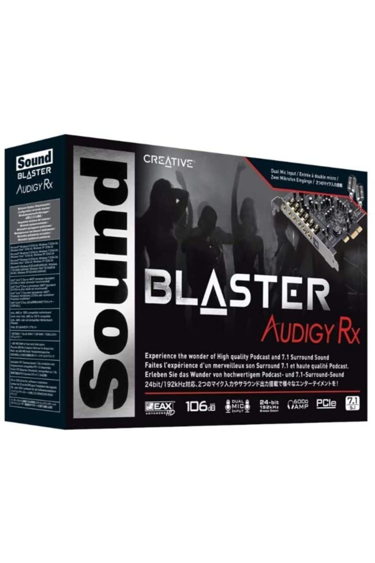 Creative Sound Blaster Audigy Rx -7.1 Pcıe Ses Kartı - Yüksek Performanslı Kulaklık Amplifikatörü