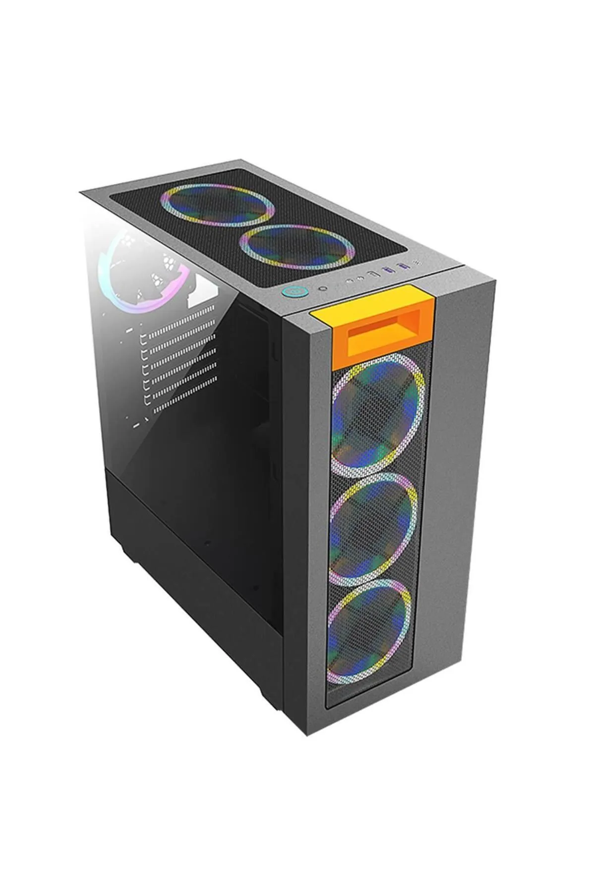 Blueforce Spectra 6*rgb Fanlı Atx-mini Atx Itx Mid Tower Rgb Oyuncu Bilgisayar Kasası