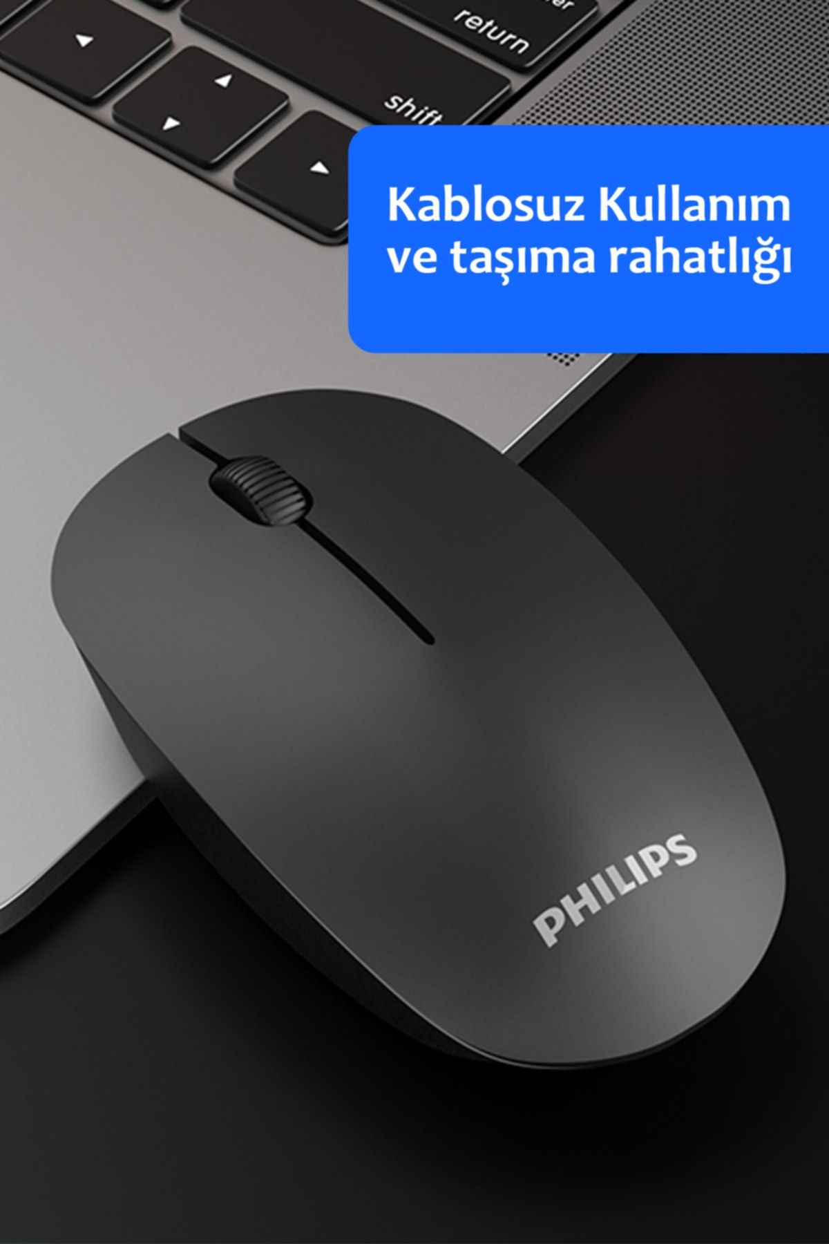 Philips Spk7221 Kablosuz Optik Mouse 2.4ghz 1600dpi Siyah