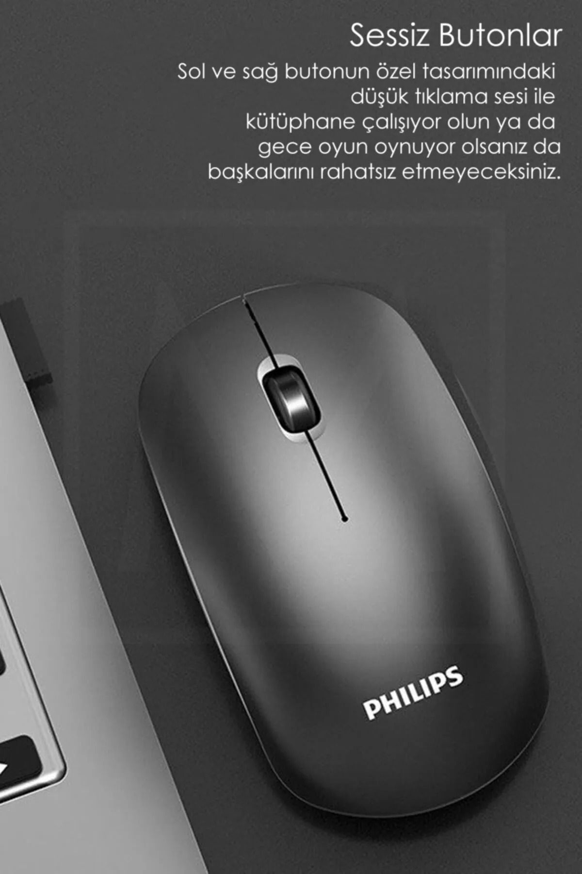 Sarftech Spk7315 M315 Siyah Wireless Sessiz Click Kablosuz Mouse 1200dpi