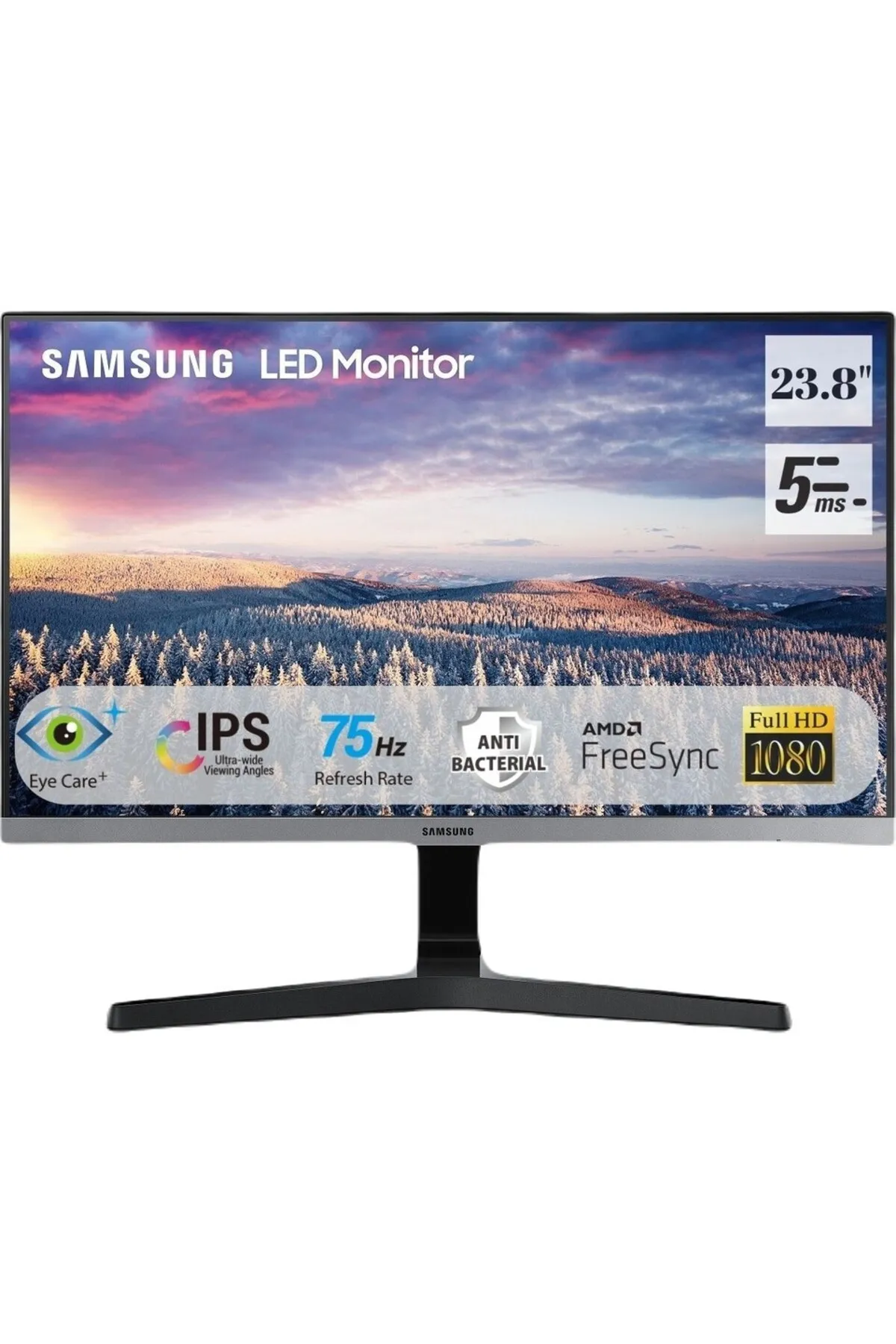 Samsung SR35 LS24R350FZRXUF 23.8" 5ms Full HD FreeSync IPS 75 Hz Monitör (Samsung Türkiye Garantili)