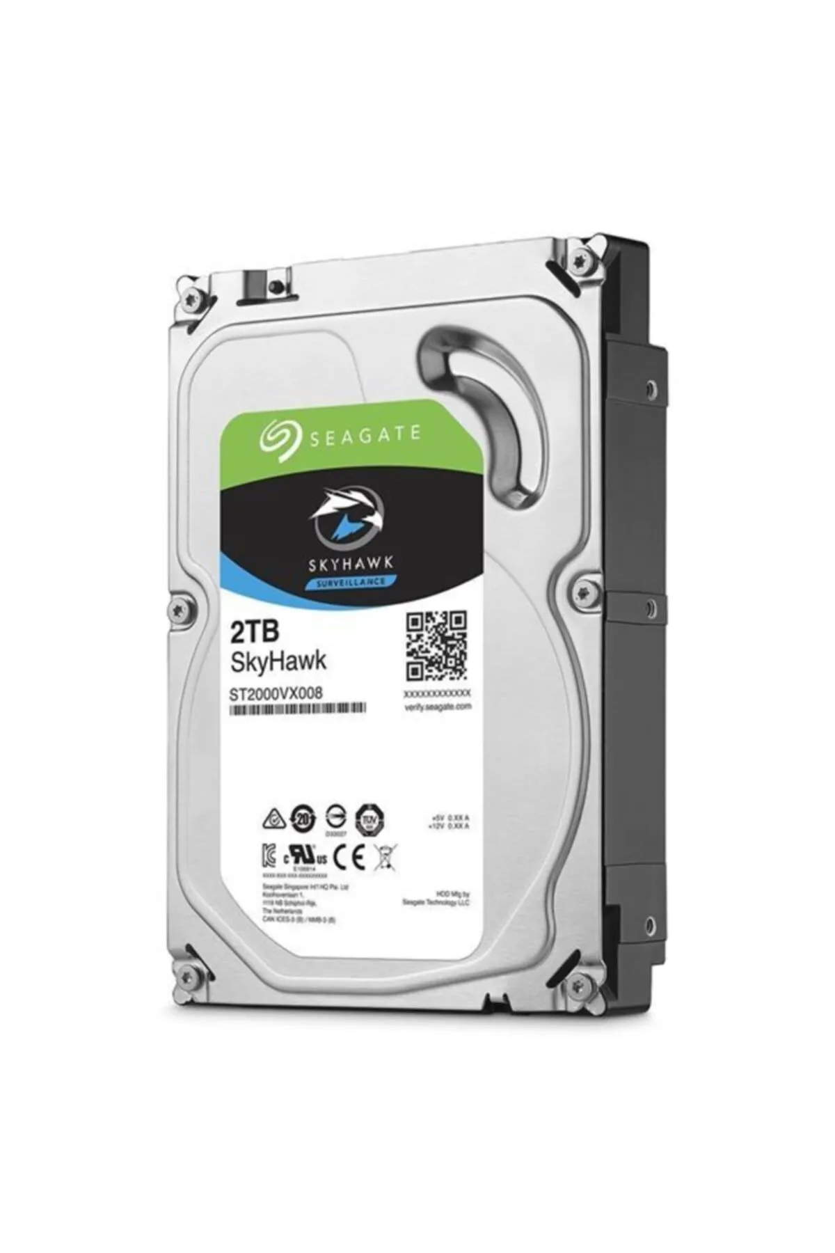 Seagate St2000vx008 2tb Skyhawk Sata3.0 (6 Gb/s) 5900rpm 64mb 3.5'' Dahili Güvenlik Diski