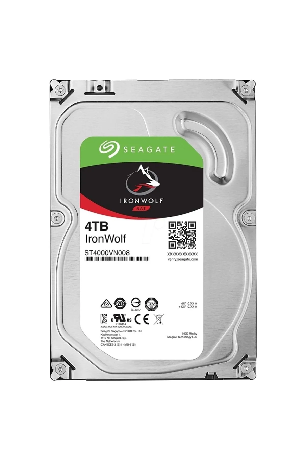 Seagate ST4000VN006 IRONWOLF 3.5" 4TB 5400rpm 256mb Sata 7/24 NAS Harddisk