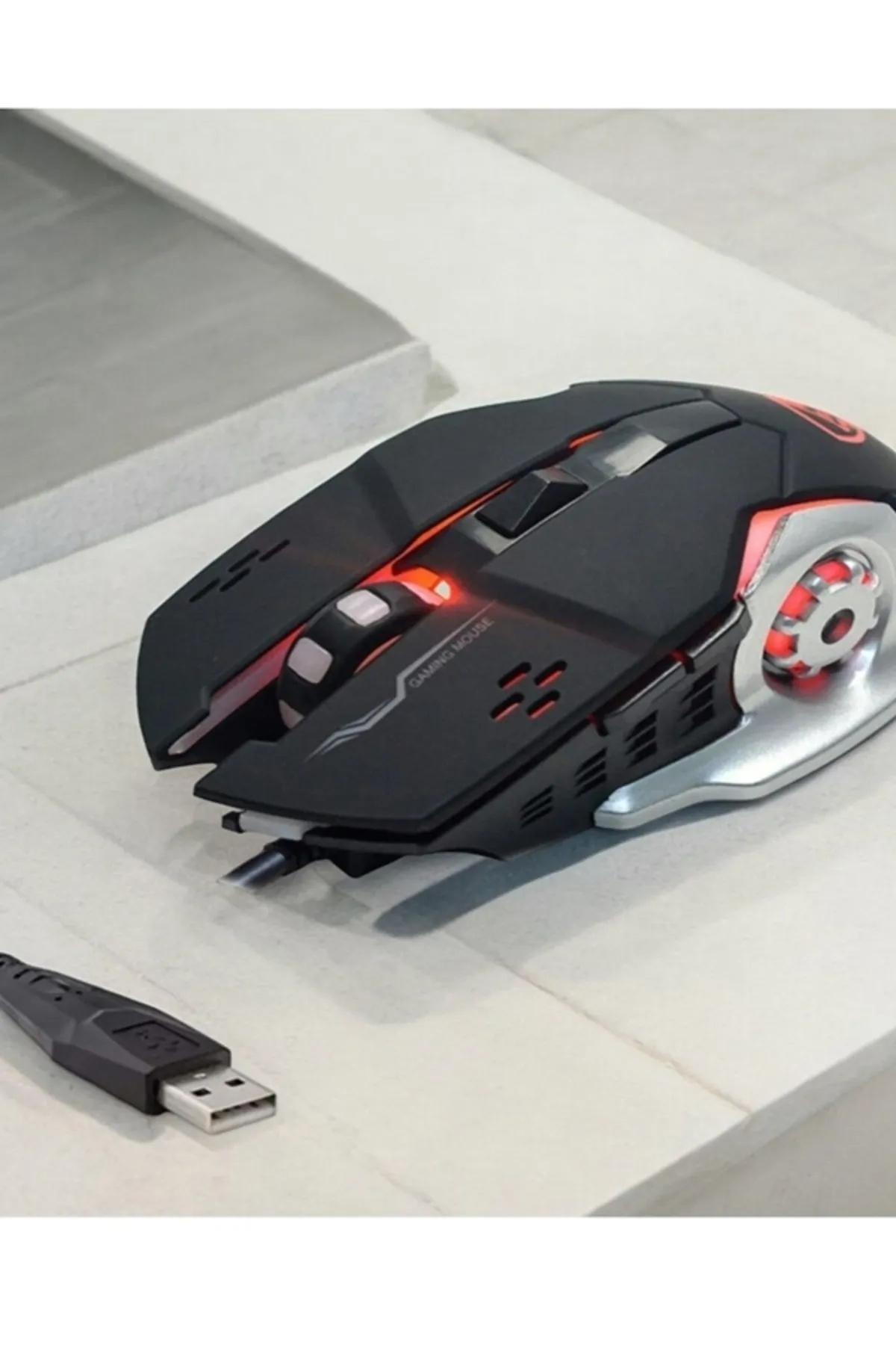 gaman Stalker Warrıor Gmx7 Işıklı Oyuncu Mouse Gaming Mouse 2400 Dpi 6 Tuş