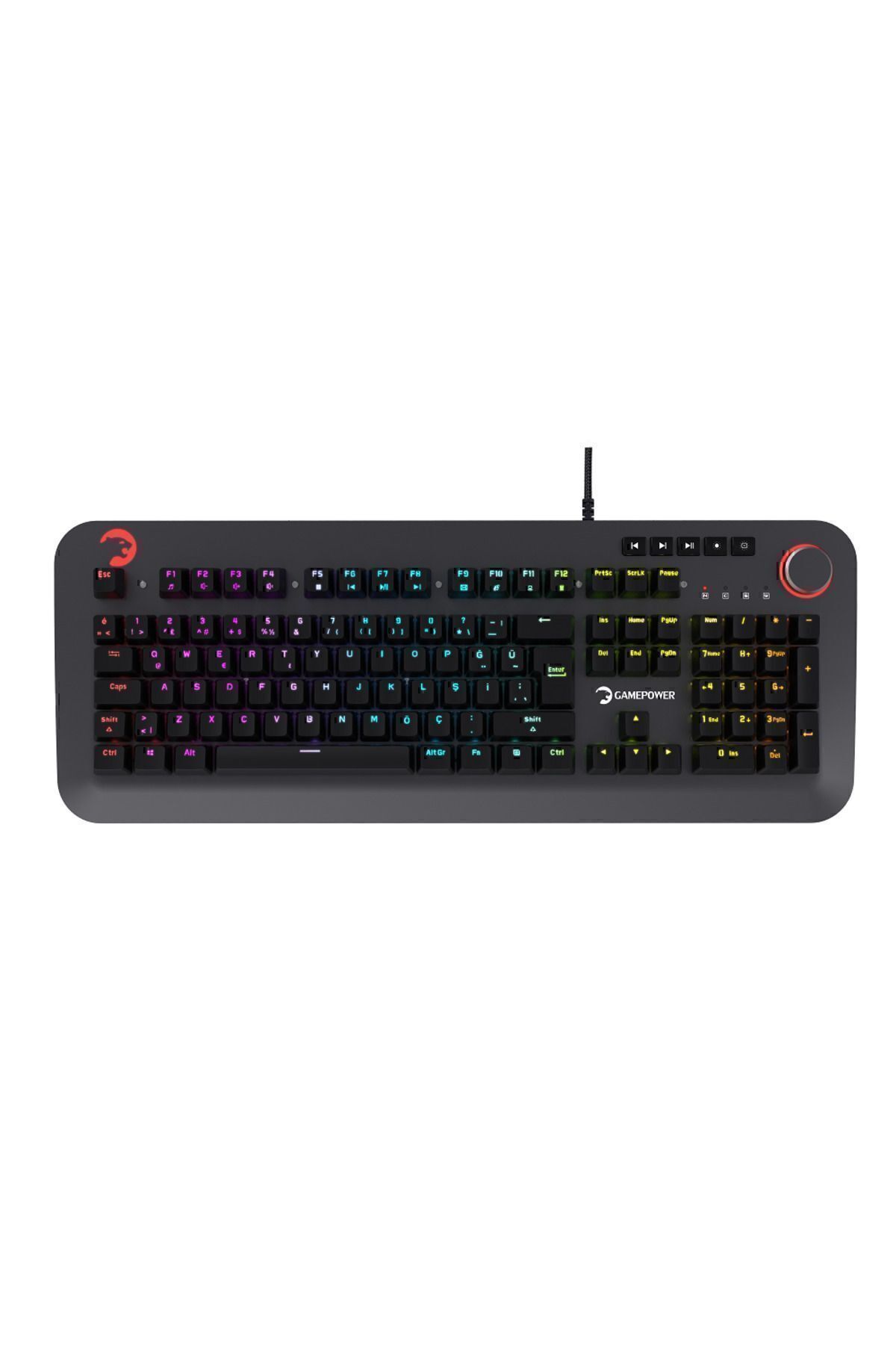 Gamepower Starscream 60M Rgb Mavi Switch Türkçe Q Optik Mekanik Gaming Klavye (3x Switch Hediyeli)