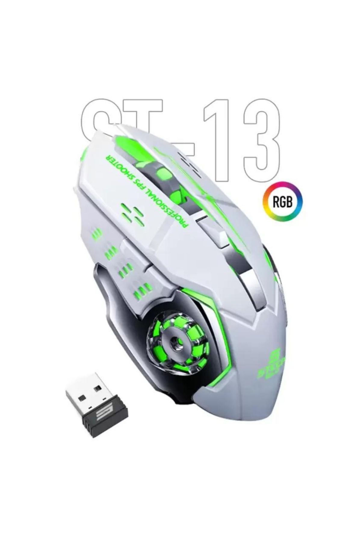 GAMİNGTECH Steep Solid ST-13B Kablosuz - Wireless Şarjlı RGB Gaming Oyuncu Mouse