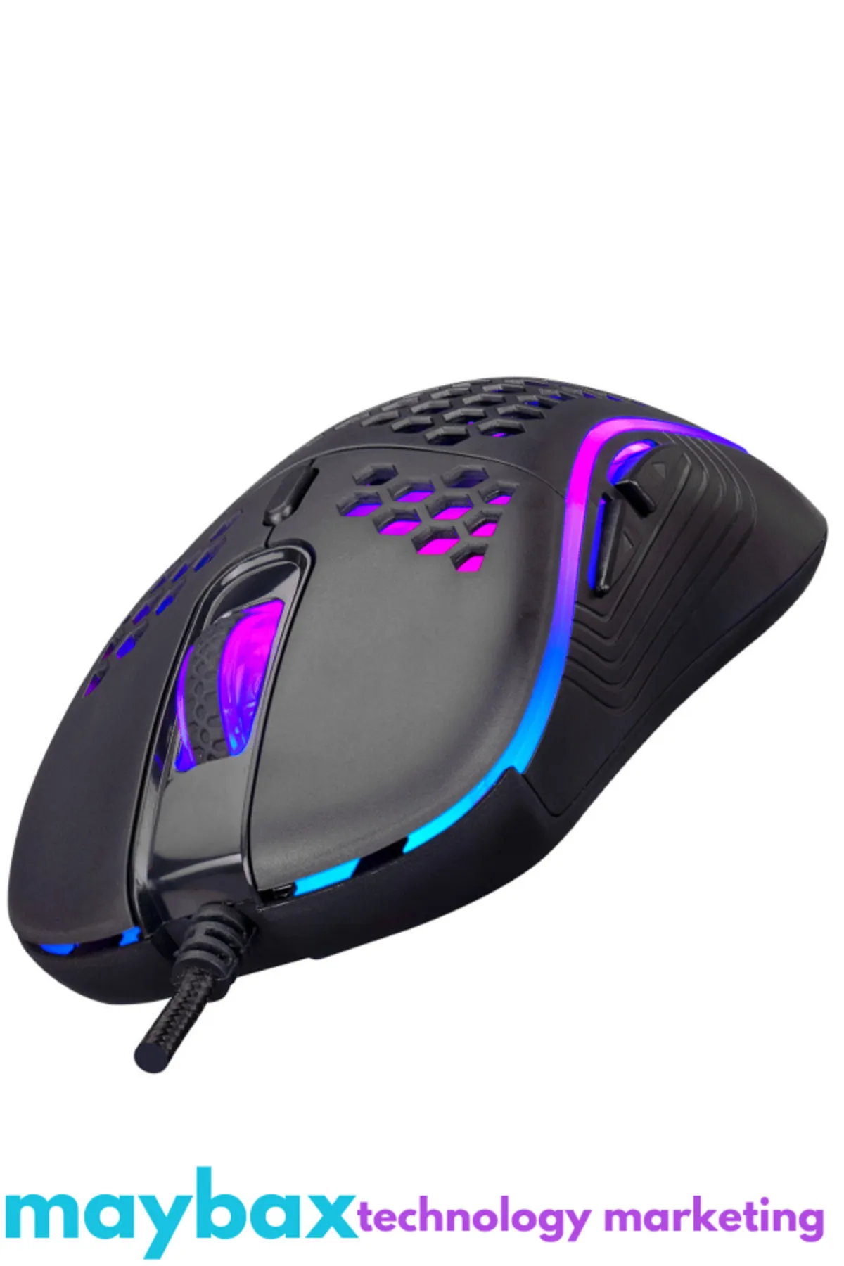 Maybax STORY Siyah Gaming RGB  Oyuncu Mouse 7 Tuş 3600 DPI 1.5 Metre Kablo USB Tak Çalıştır