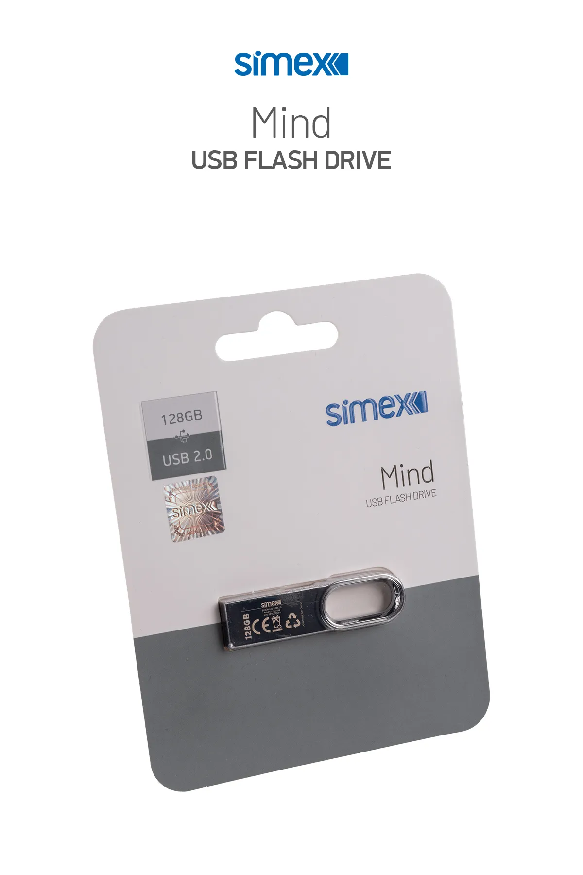 Simex SU-108 Mind 2.0 Metal 128GB USB Bellek Standart