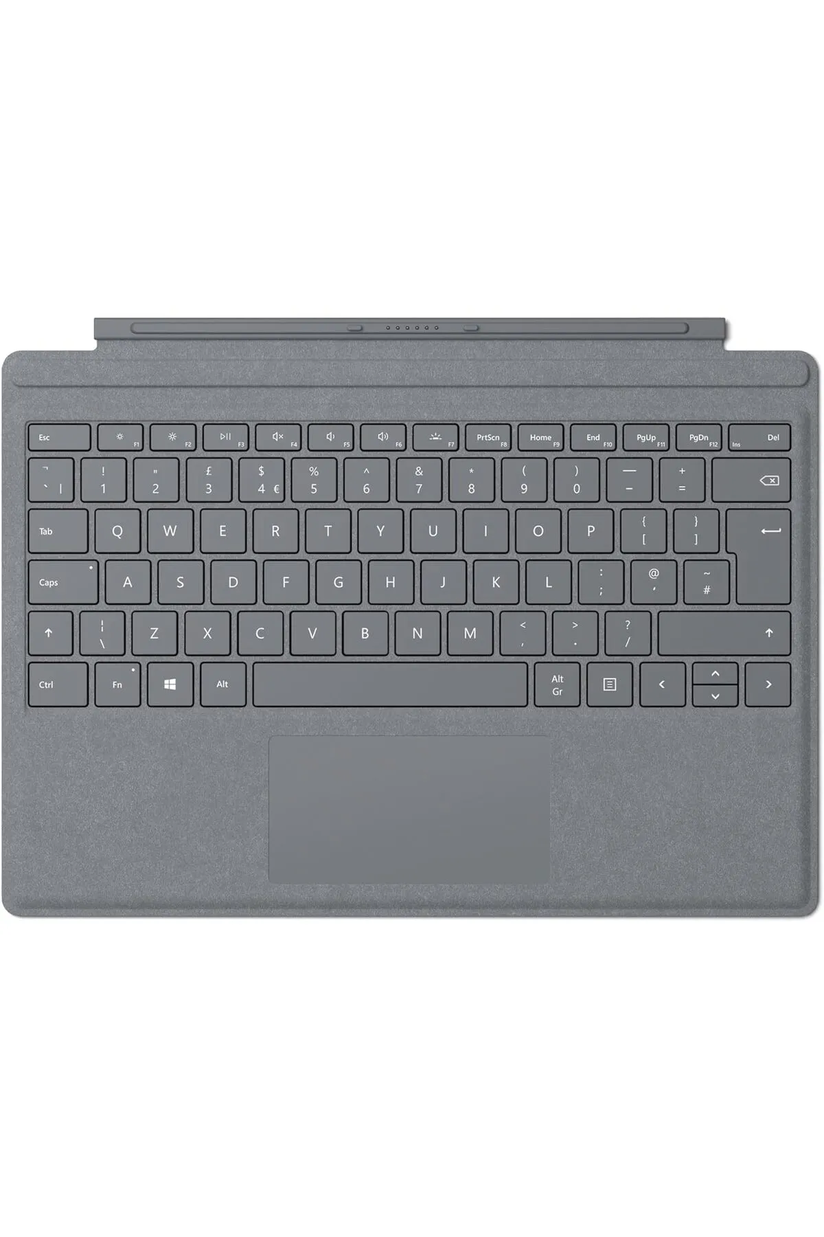 Microsoft Surface Go Tablet Uyumlu Alcantara Signature Type Cover İngilizce Klavye - Gri yni tsrm718675