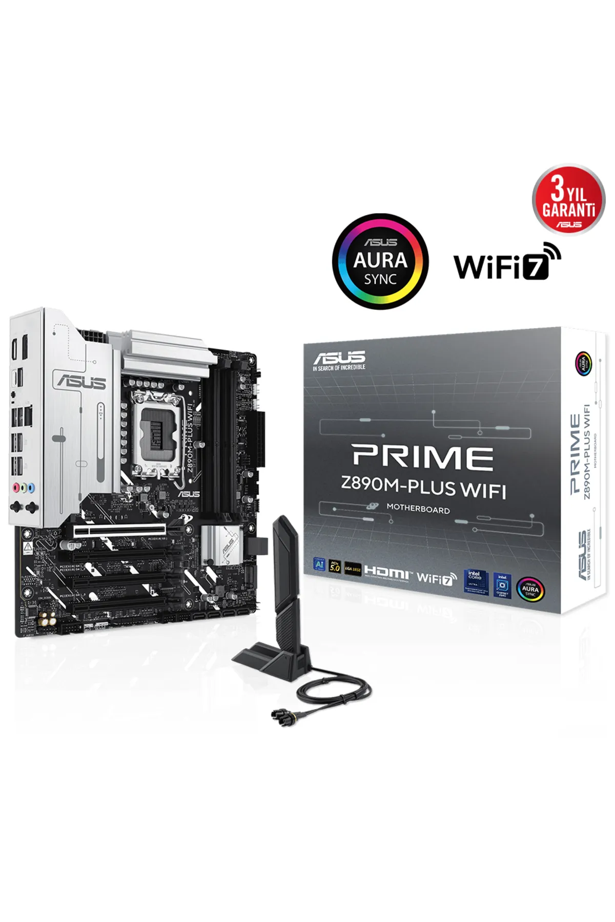 Hedef Market SUS PRIME Z890M-PLUS WIFI DDR5 3XM2 USB3.2 RGB LAN mATX