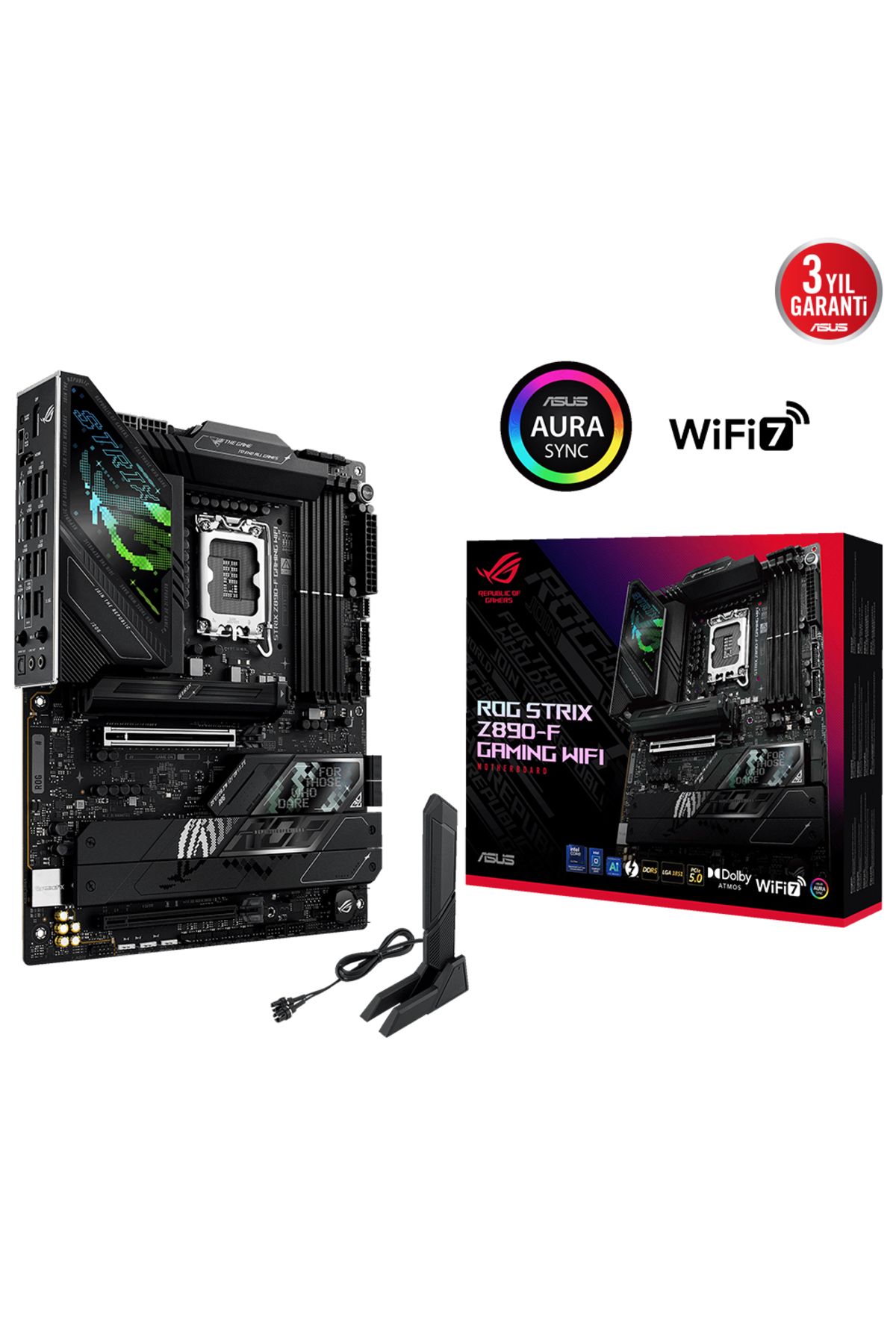 Hedef Market SUS ROG STRIX Z890-F GAMING WIFI DDR5 5XM2 USB3.2 RGB LAN ATX