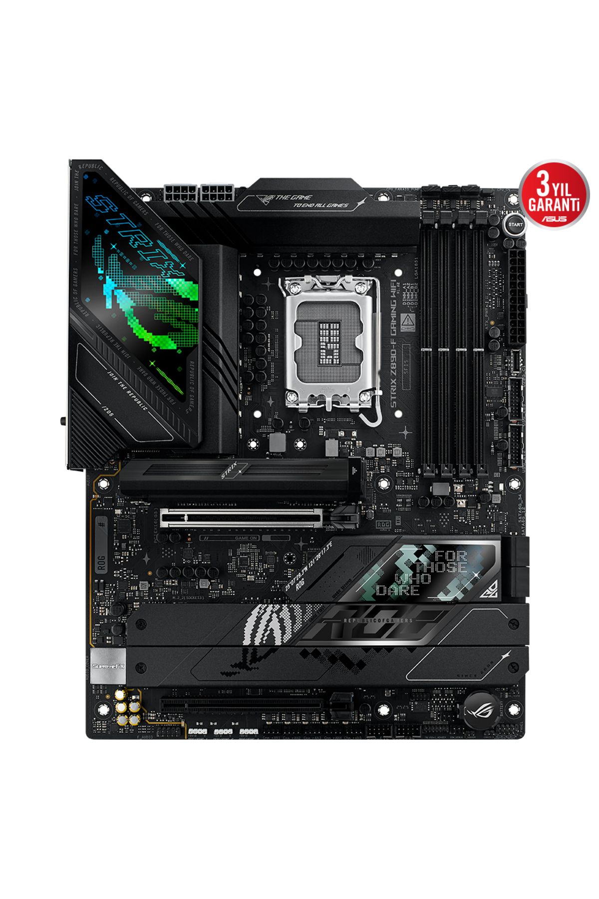 Hedef Market SUS ROG STRIX Z890-F GAMING WIFI DDR5 5XM2 USB3.2 RGB LAN ATX