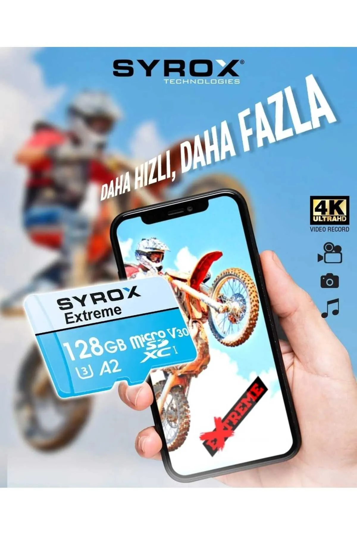 shopuyguntekno S.uygun 128Gb Hafıza Kartı Kameralar İle Uyumlu SD Kart