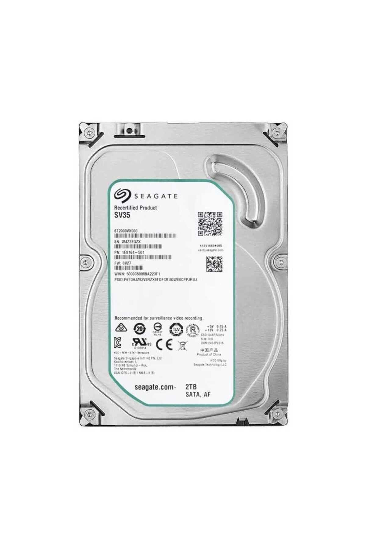 SEAGETE Sv35 2tb 3.5" 7200rpm Sata 3.0 64mb 7x24 Güvenlik Diski (ST2000VX000)