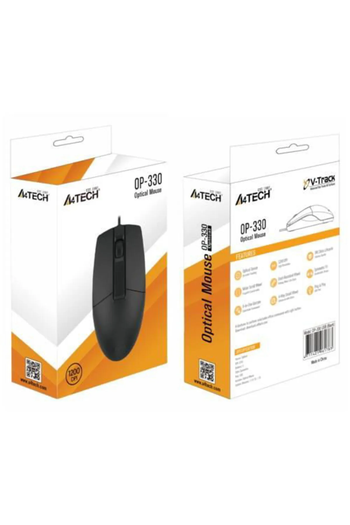 Genel Markalar svngx A4 Tech OP-330 USB V-Track Mouse, 1200 dpi, Siyah Sphere 917250