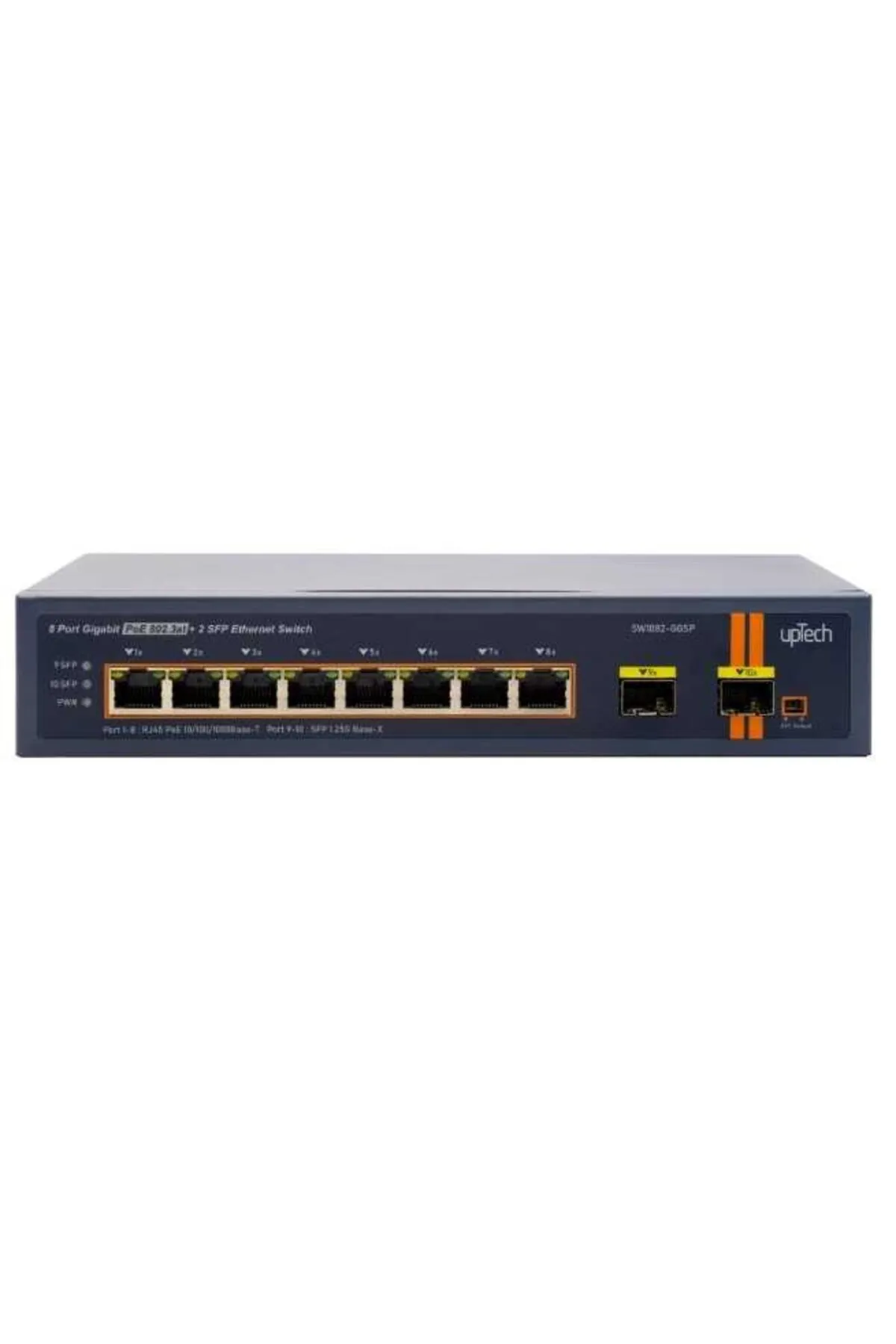 upTech SW1082-GGSP 8 Port PoE Gigabit 2SFP Switch