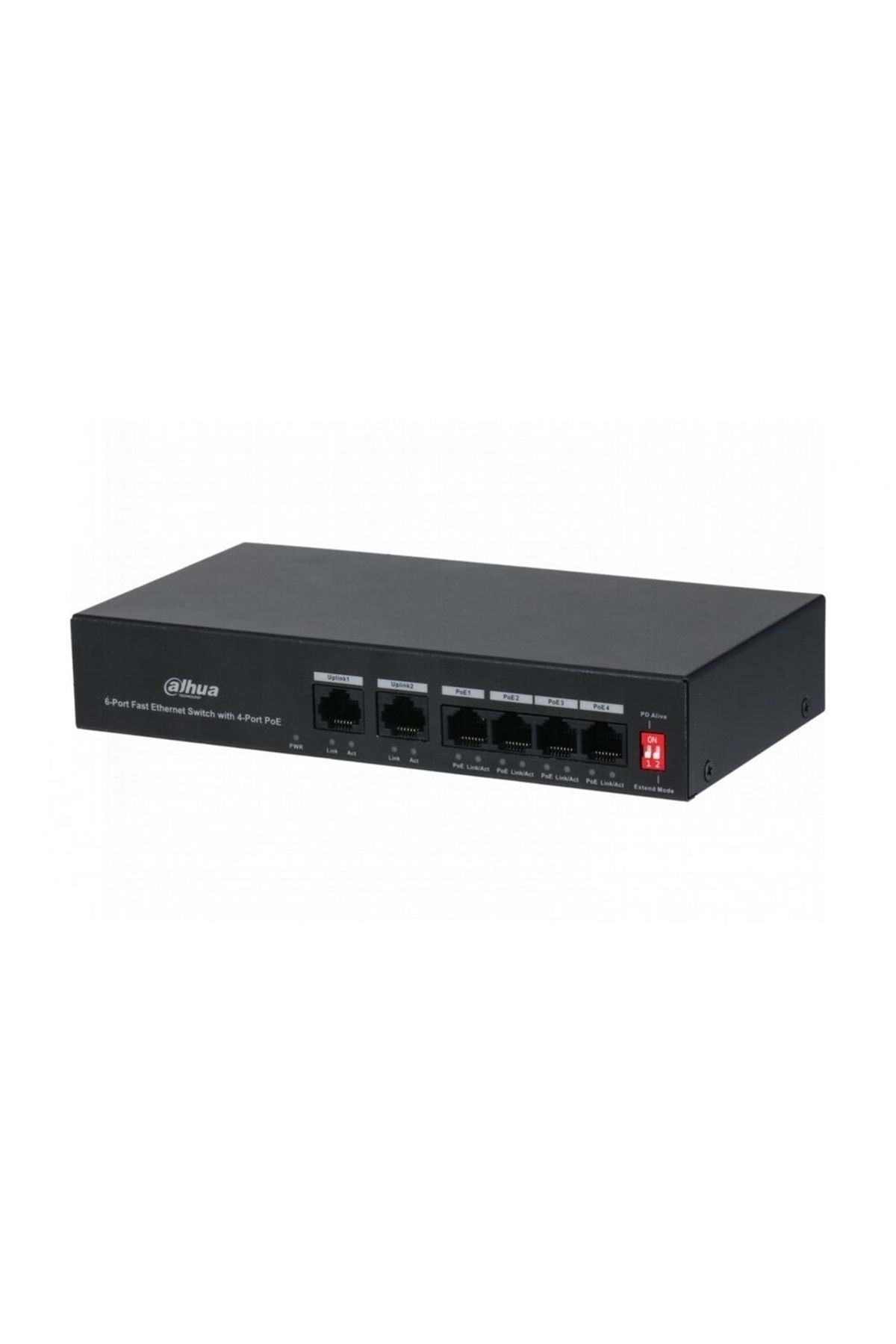 Dahua Switch Pfs3006-4et-36 6 Port 10/100 4 Poe 2 Fe Uplink