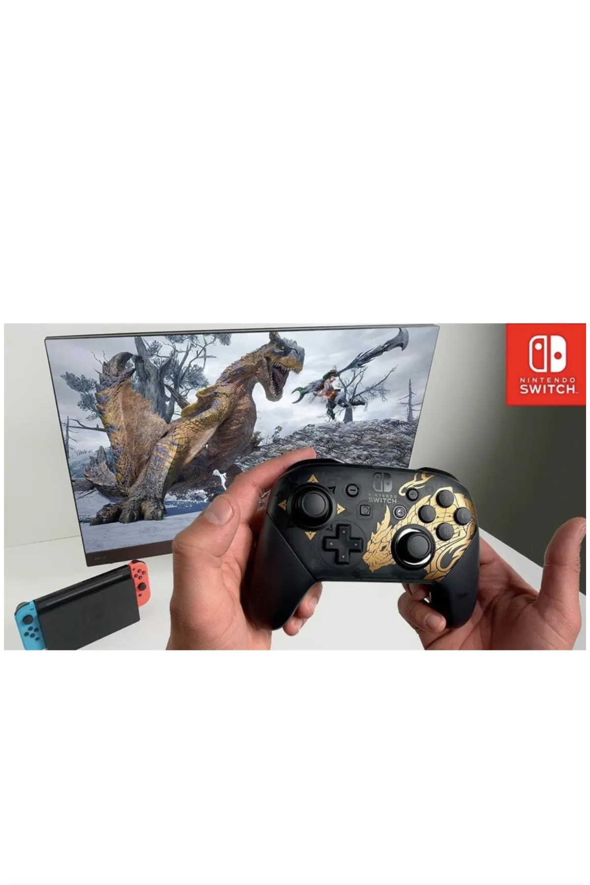 CRKTEKNOLOJİ Switch Pro Controller  MonsterHunter Rise Edition