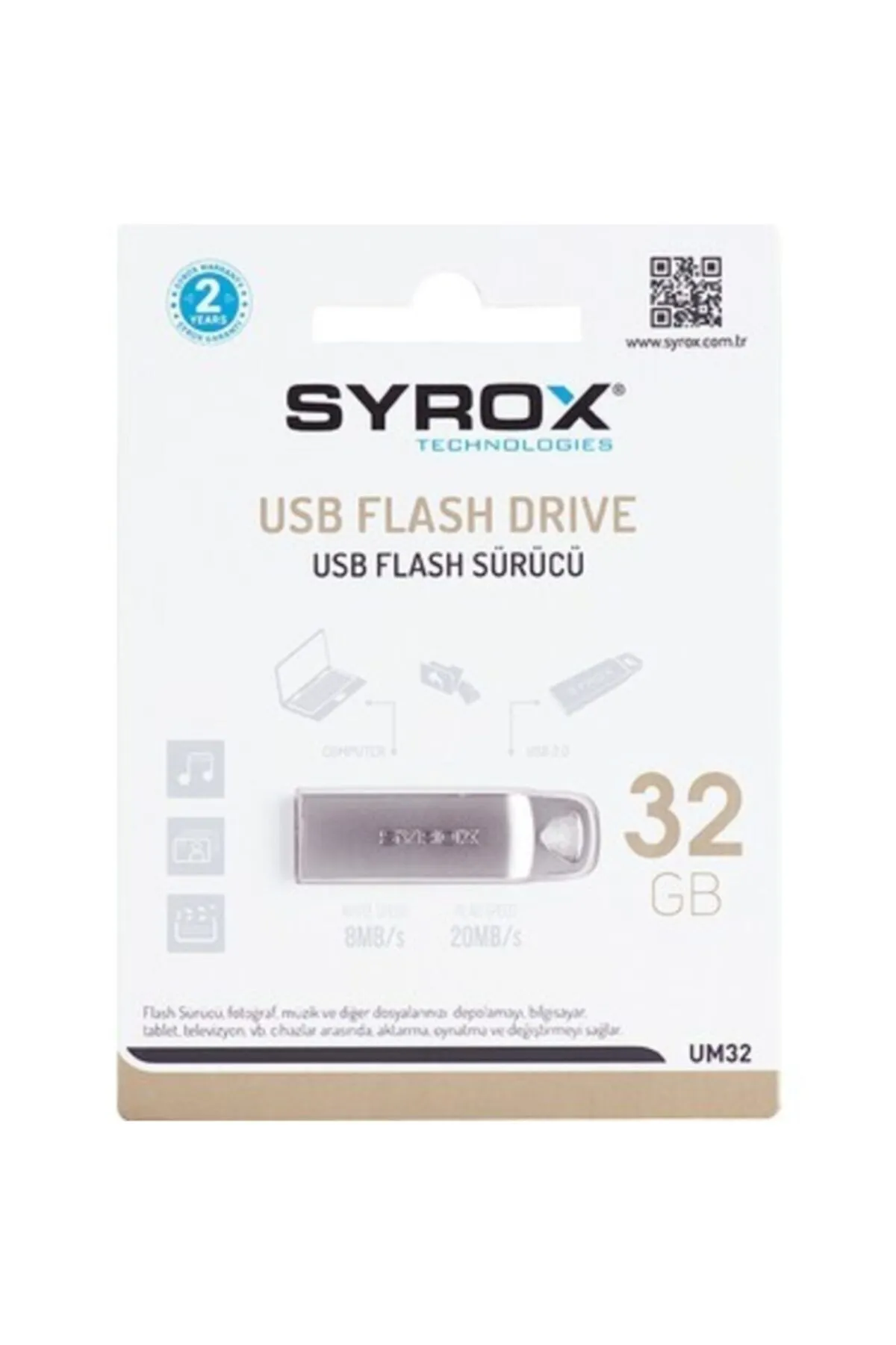 Syrox Syx-um32 32 Gb Usb 2.0 Flash Bellek