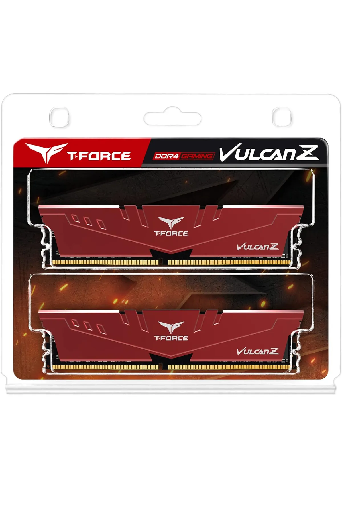 TEAM T-Force Vulcan Z Red 32GB (2x16GB) 3200MHz CL16 DDR4 Gaming Ram (TLZRD432G3200HC16FDC01)