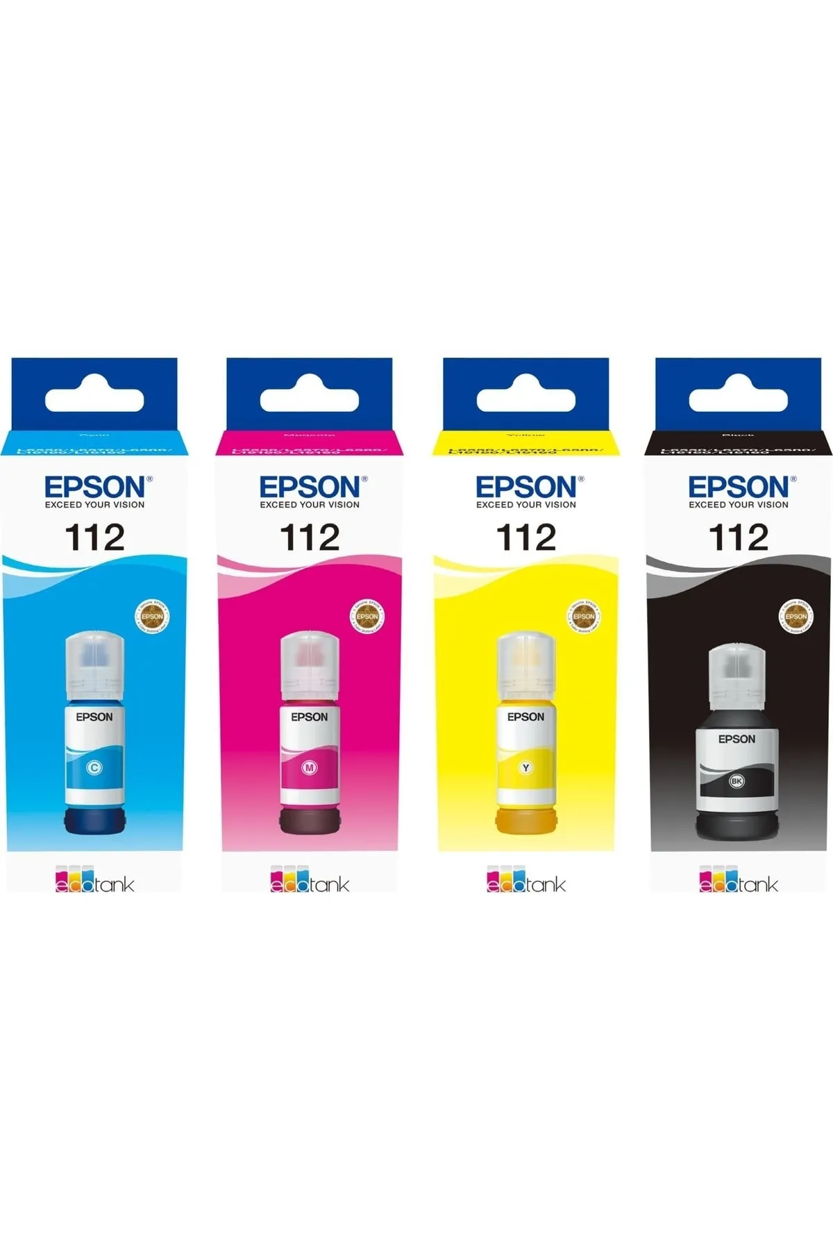 Epson T112 Orjinal Mürekkep Takım / L11160 / L15150 / L15160 / L6460 / L6490 / L6+550 / L6570 / M151