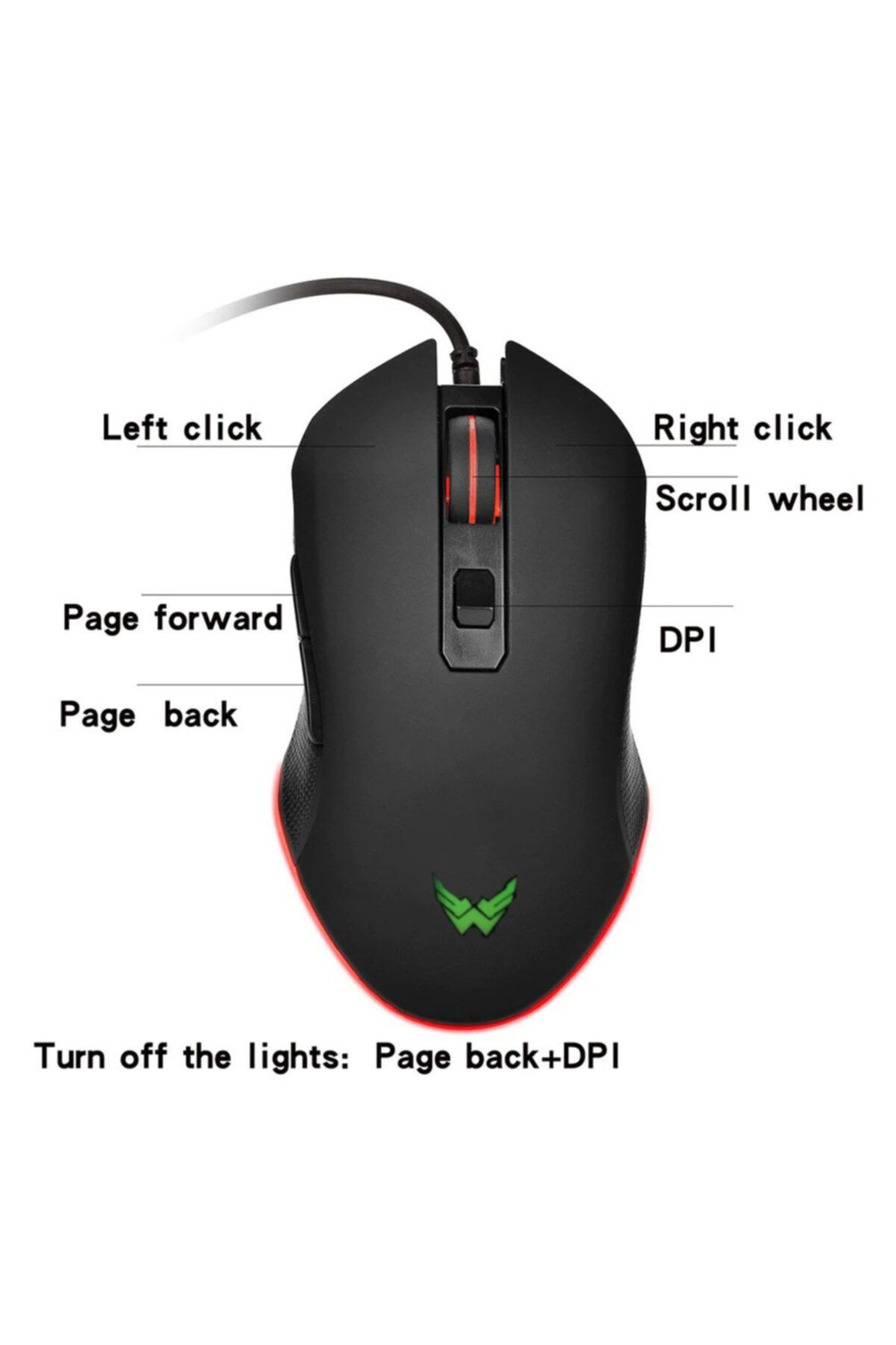 Daytona T40 2400 Dpı Rgb Işıklı Profesyonel Kablolu Optik Oyuncu Mouse