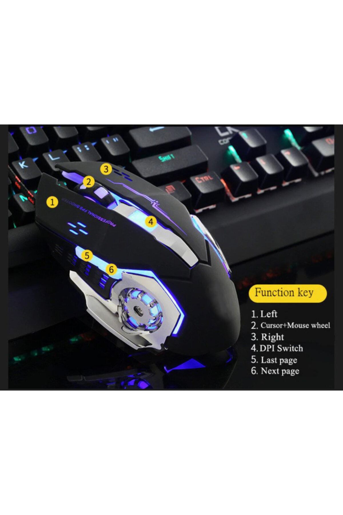 Daytona T60 2400 Dpı Rgb Işıklı Usb Profesyonel Kablolu Optik Oyuncu Mouse