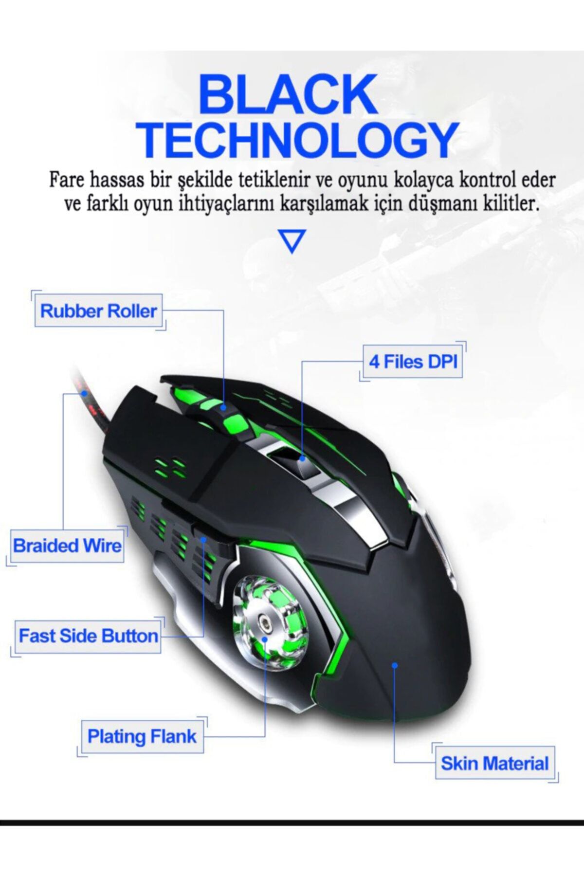 Daytona T60 2400 Dpı Rgb Işıklı Usb Profesyonel Kablolu Optik Oyuncu Mouse