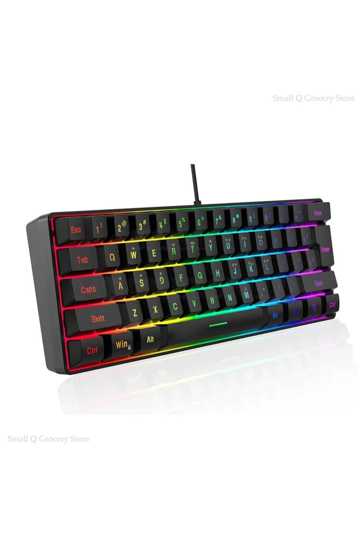 fortrek T60 Beyaz Blue Switch Rgb Gaming Oyuncu Klavyesi Mekanik 62 Tuş 18 Ayarlanabilir Klavye T60