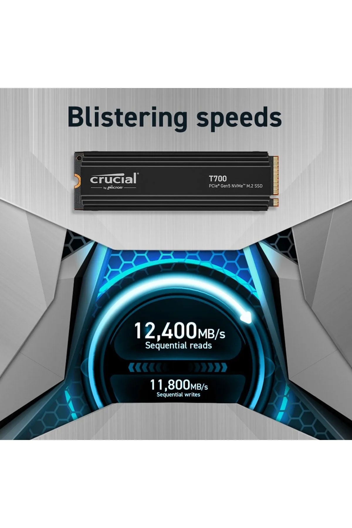 Crucial T700 4TB PCIe Gen5 NVMe M.2 SSD CT4000T700SSD5 SOĞUTUCULU Heatsink