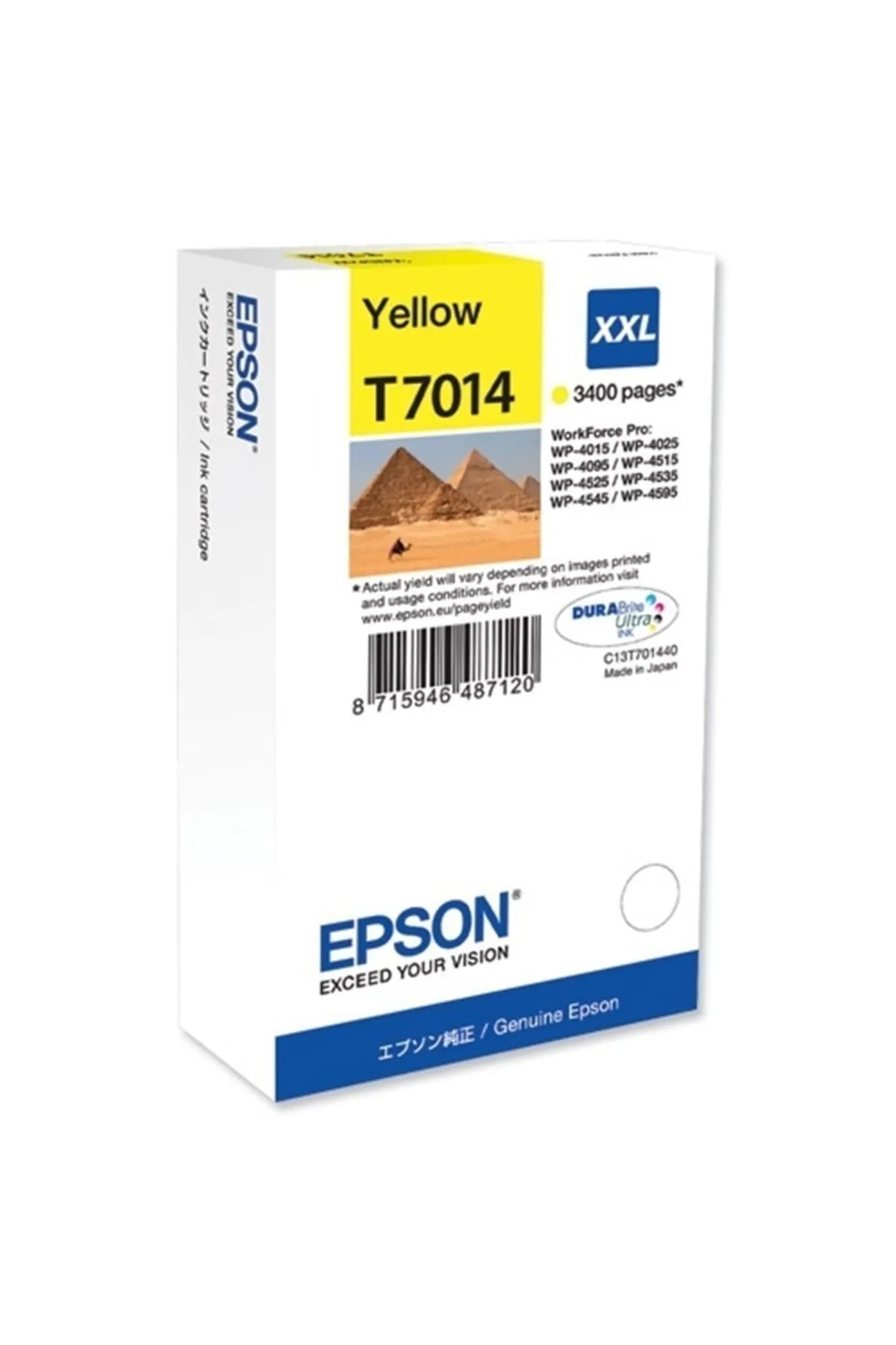 Epson T7014 Xxl Orjinal Sarı Kartuş C13t70144010