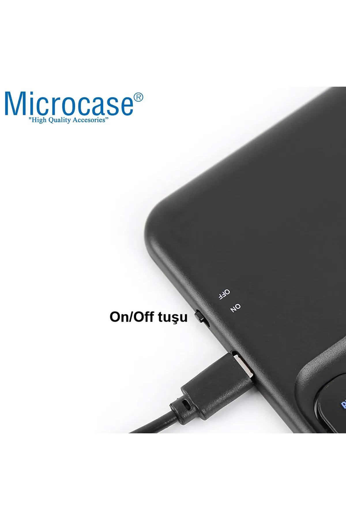 Microcase Tablet ve Telefonlar için Şarjlı Touchpadli Türkçe Bluetooth Klavye - AL2724