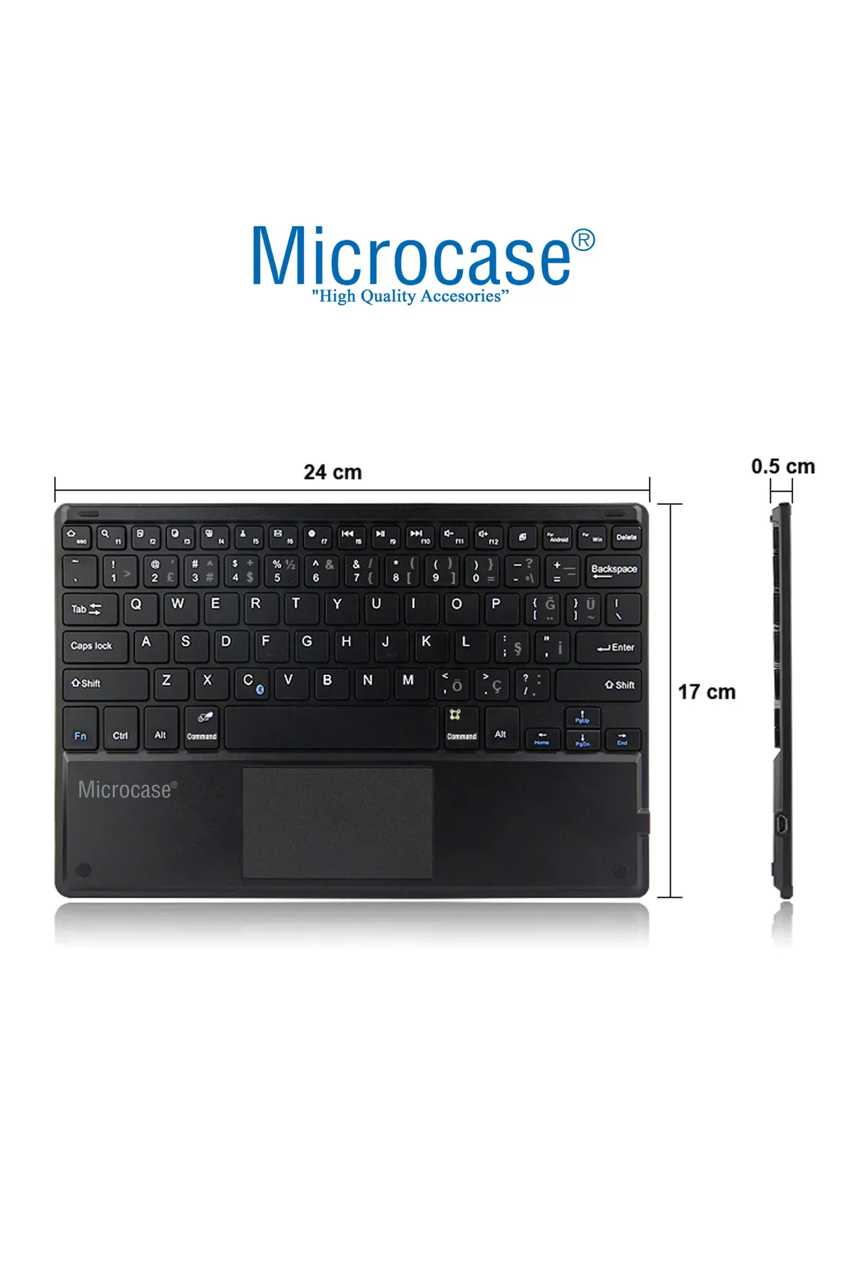 Microcase Tablet ve Telefonlar için Türkçe Q Bluetooth Touchpad Klavye ve Mouse Set - AL3560