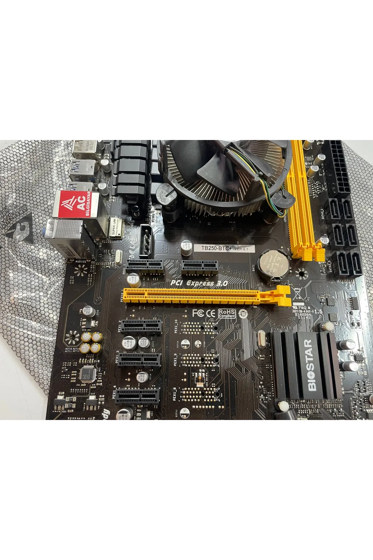 OEM TB250-BTC+ Anakart + Intel i5 6500 İşlemci + Fan - Madencilik ve Oyun İçin İdeal Set