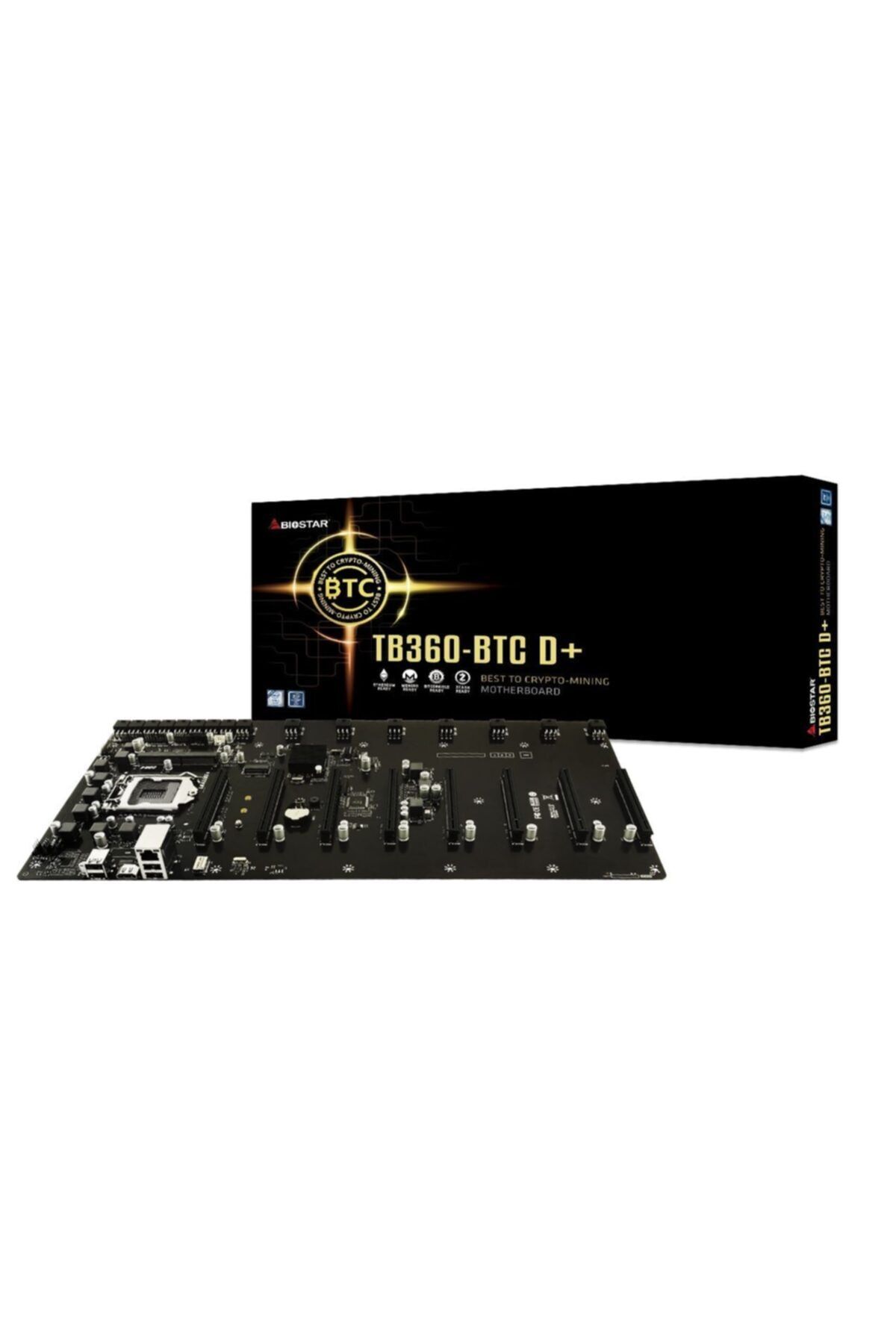 Biostar Tb360-btc D Lga1151 Sodımm Ddr4 8li Ekran 6pin Psu Girişli Mining Anakart