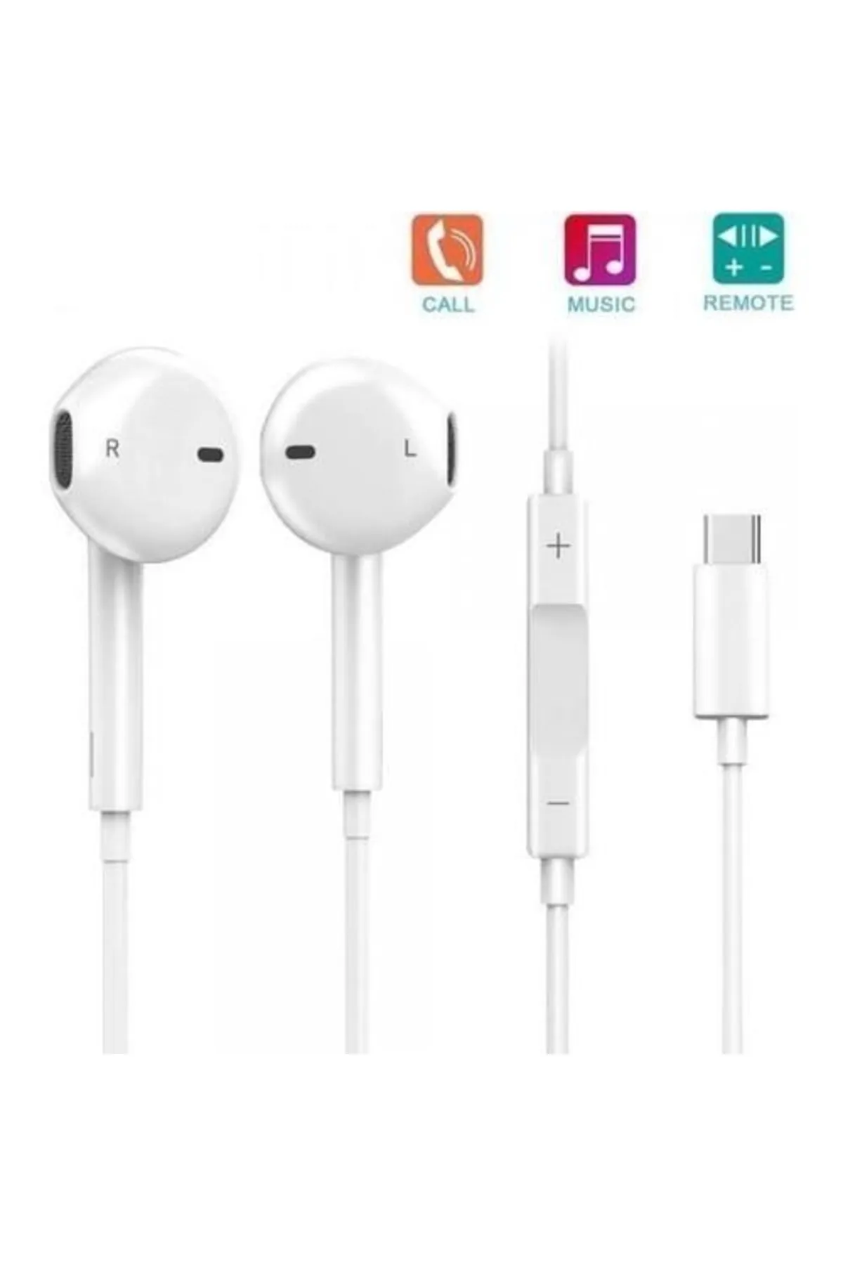 Torima Tc-01 Typ-c To Stereo Earphone Kablolu Kulaklık Beyaz