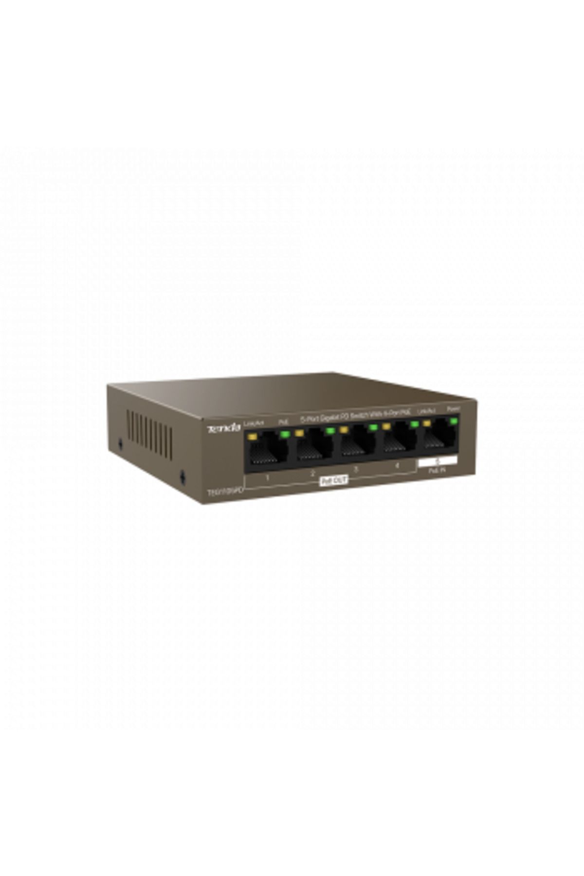 Tenda Teg1105pd 5 Port 4 Port Poe 1 Port Poe In 10-100-1000 Switch Çelik Kasa Rack Mount