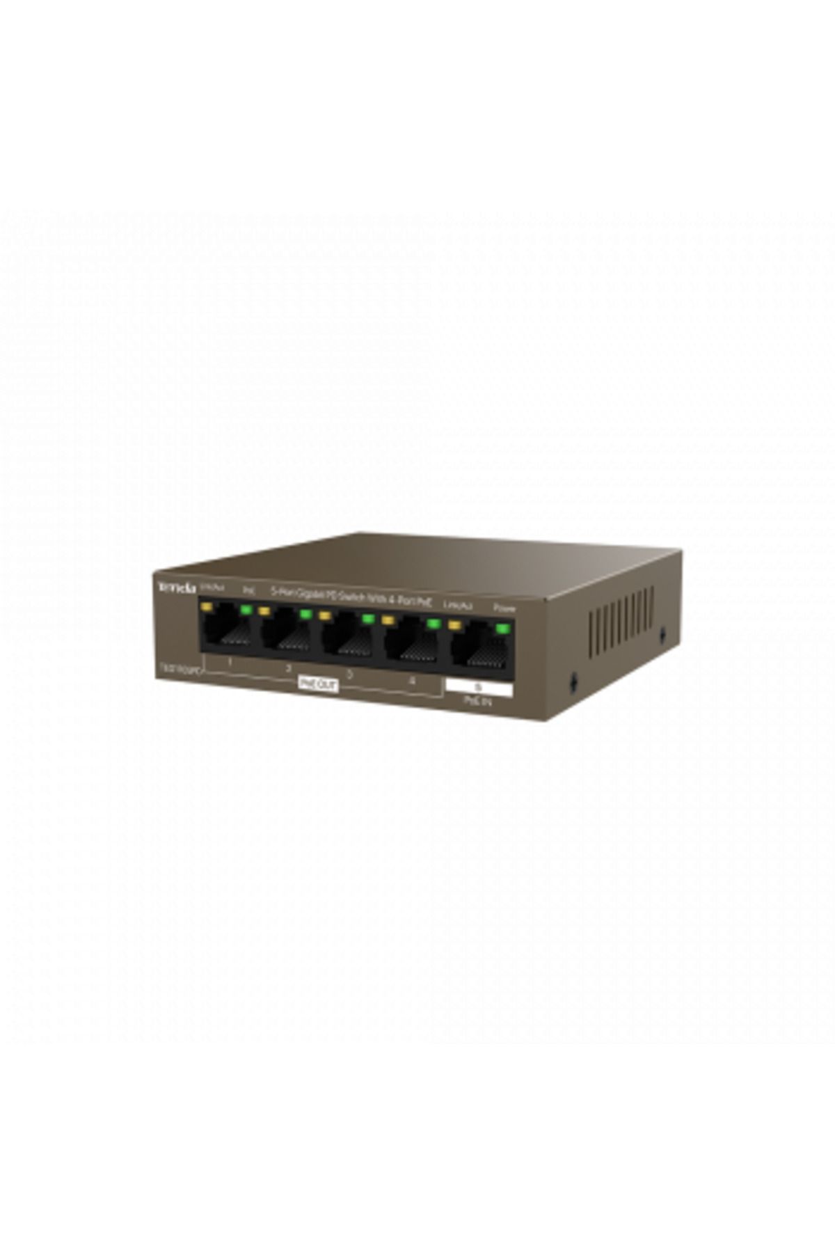 Tenda Teg1105pd 5 Port 4 Port Poe 1 Port Poe In 10-100-1000 Switch Çelik Kasa Rack Mount